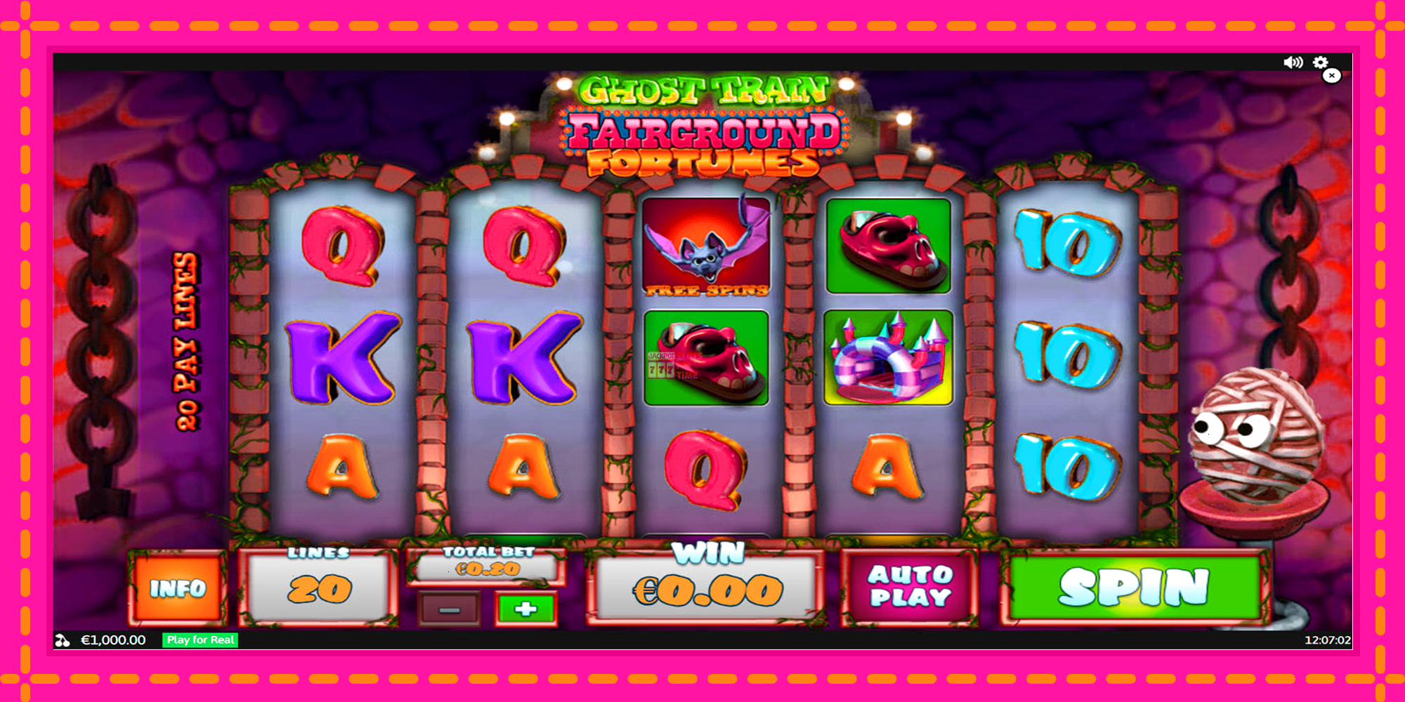 Slot machine Fairground Fortunes Ghost Train gratuitamente, immagine 1