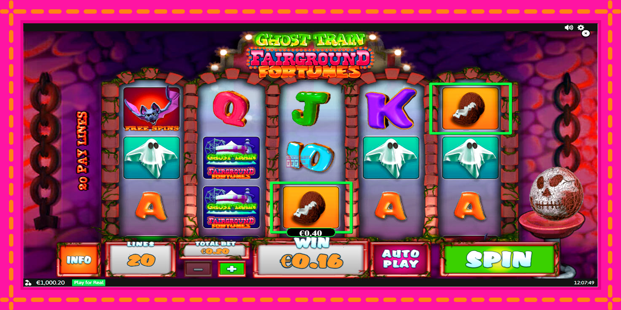 Slot machine Fairground Fortunes Ghost Train gratuitamente, immagine 2