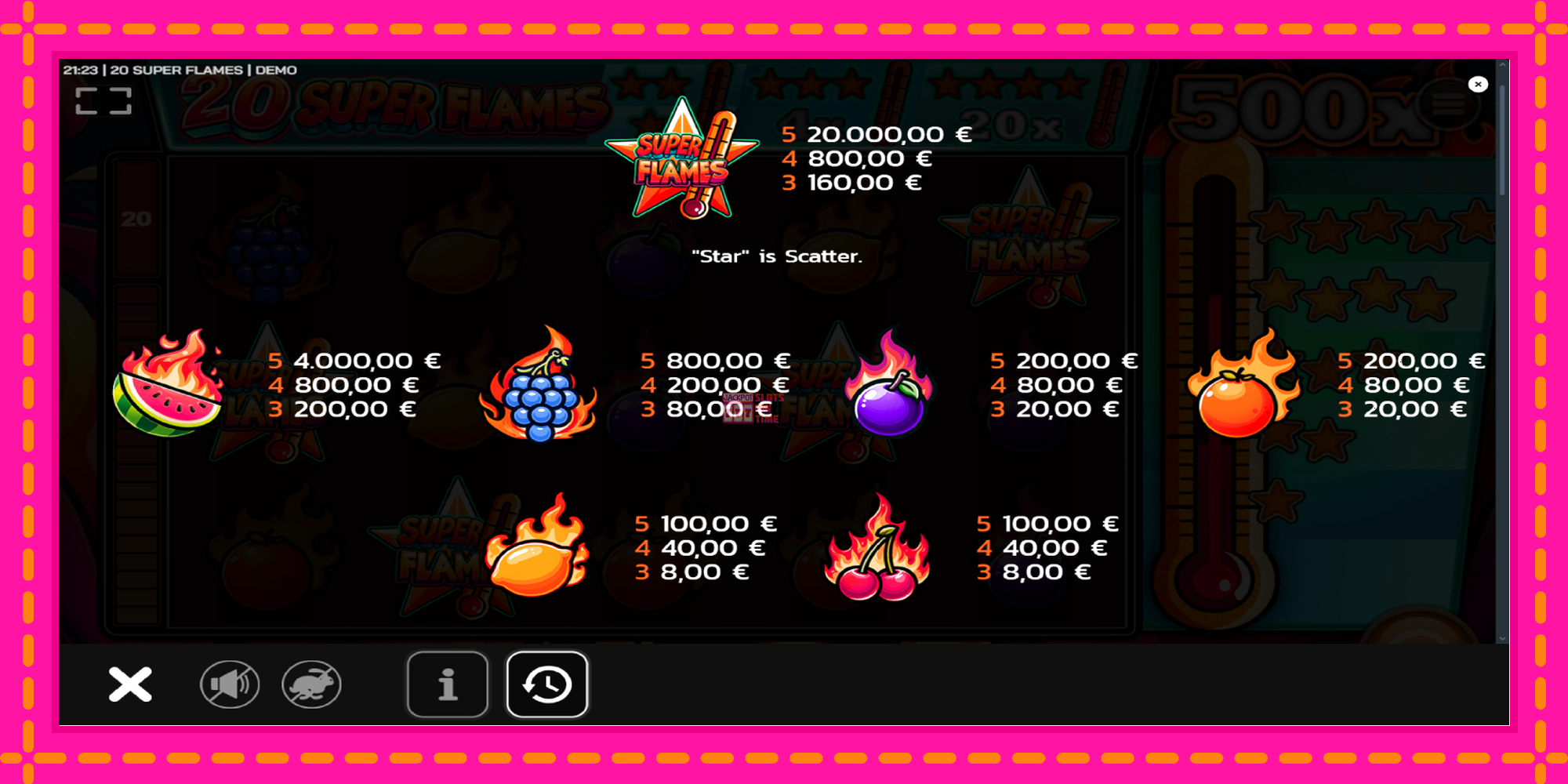 Slot machine 20 Super Flames gratuitamente, immagine 5