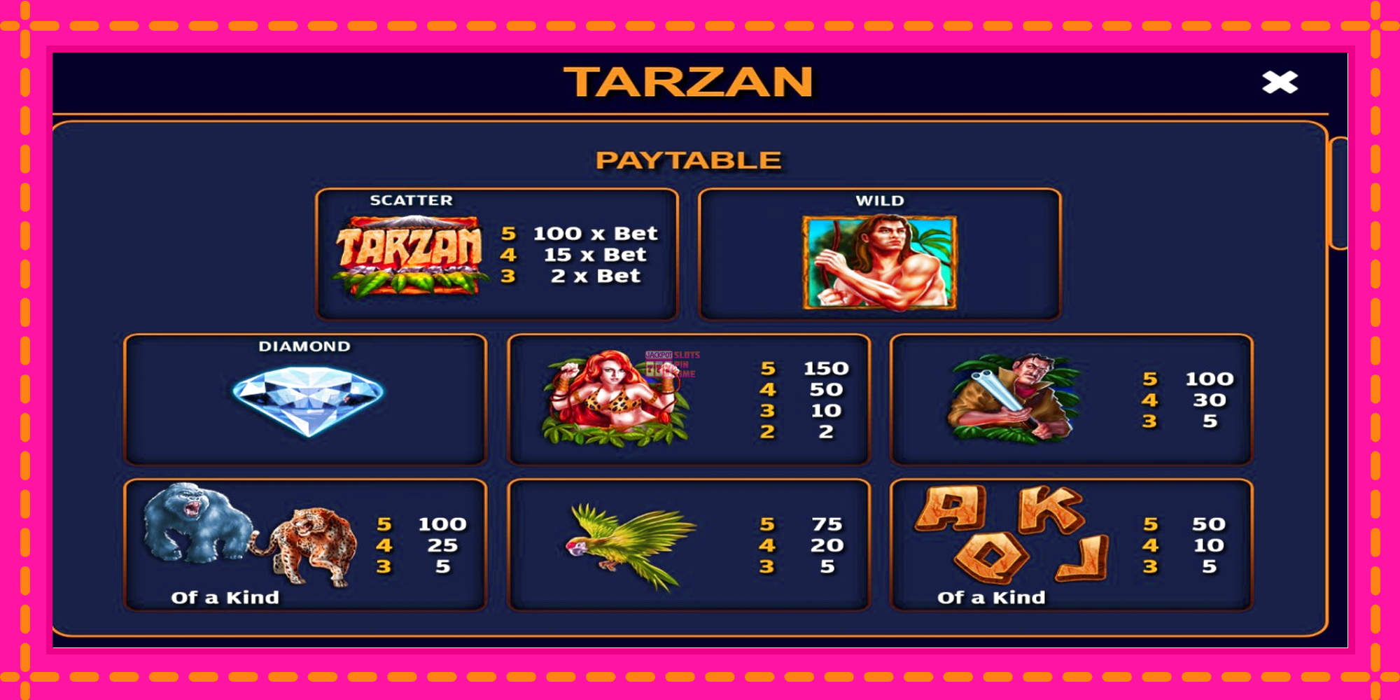 Slot machine Tarzan gratuitamente, immagine 4