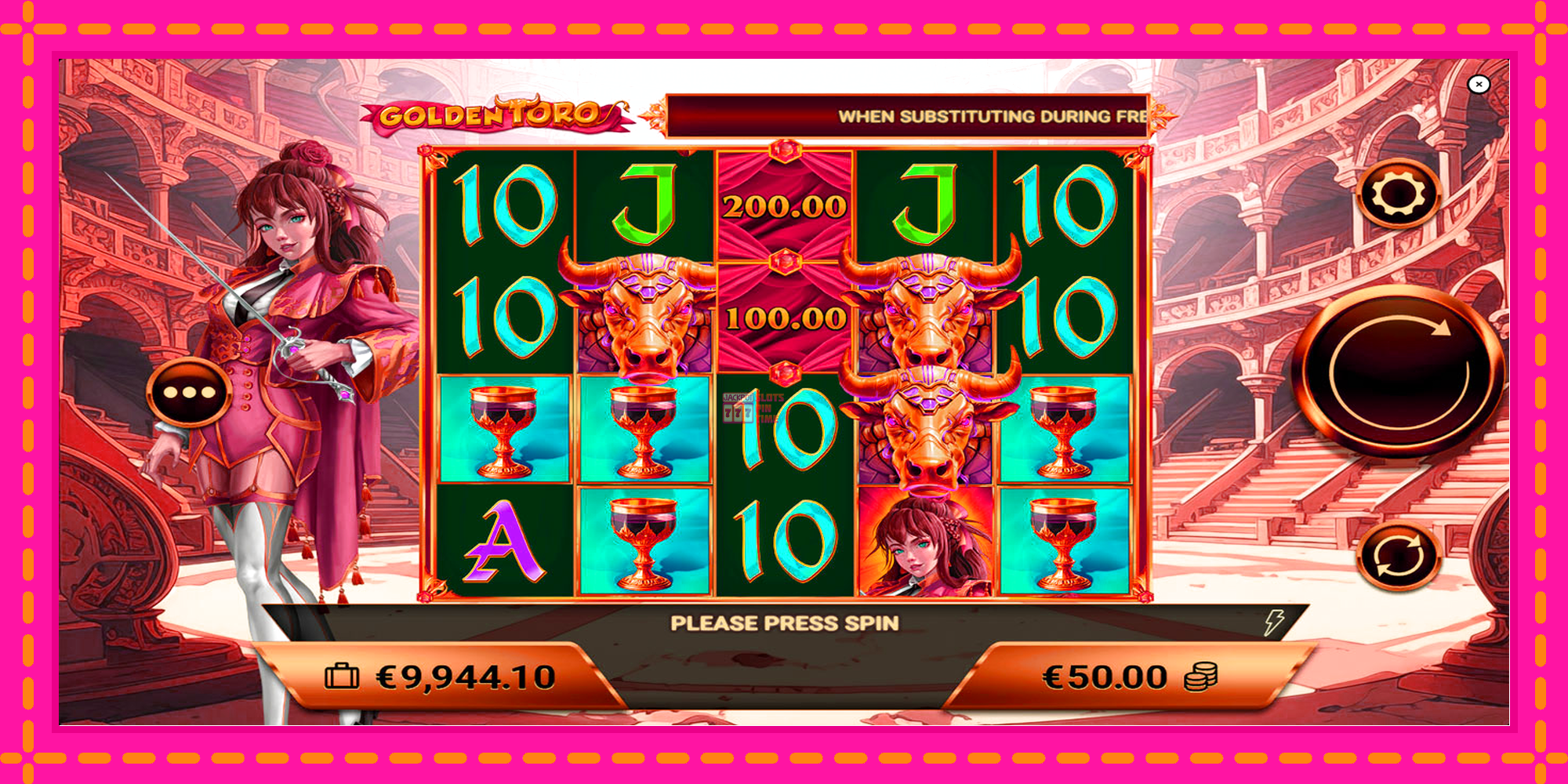 Slot machine Golden Toro gratuitamente, immagine 3