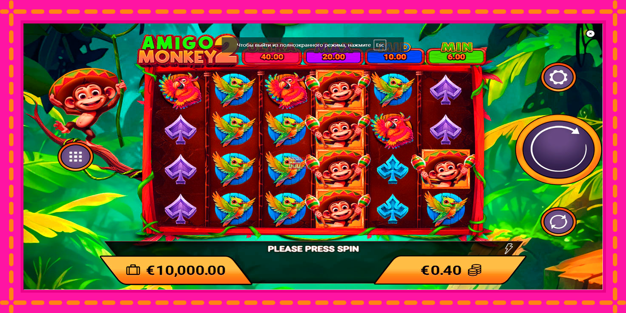 Slot machine Amigo Monkey 2 gratuitamente, immagine 1