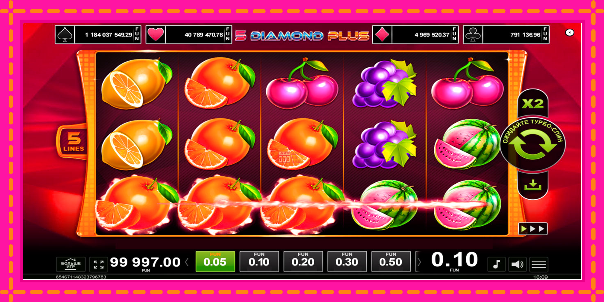 Slot machine 5 Diamond Plus gratuitamente, immagine 5