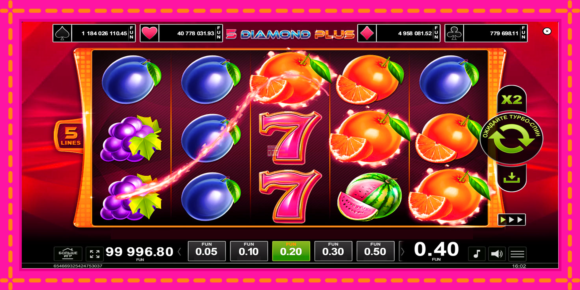 Slot machine 5 Diamond Plus gratuitamente, immagine 6