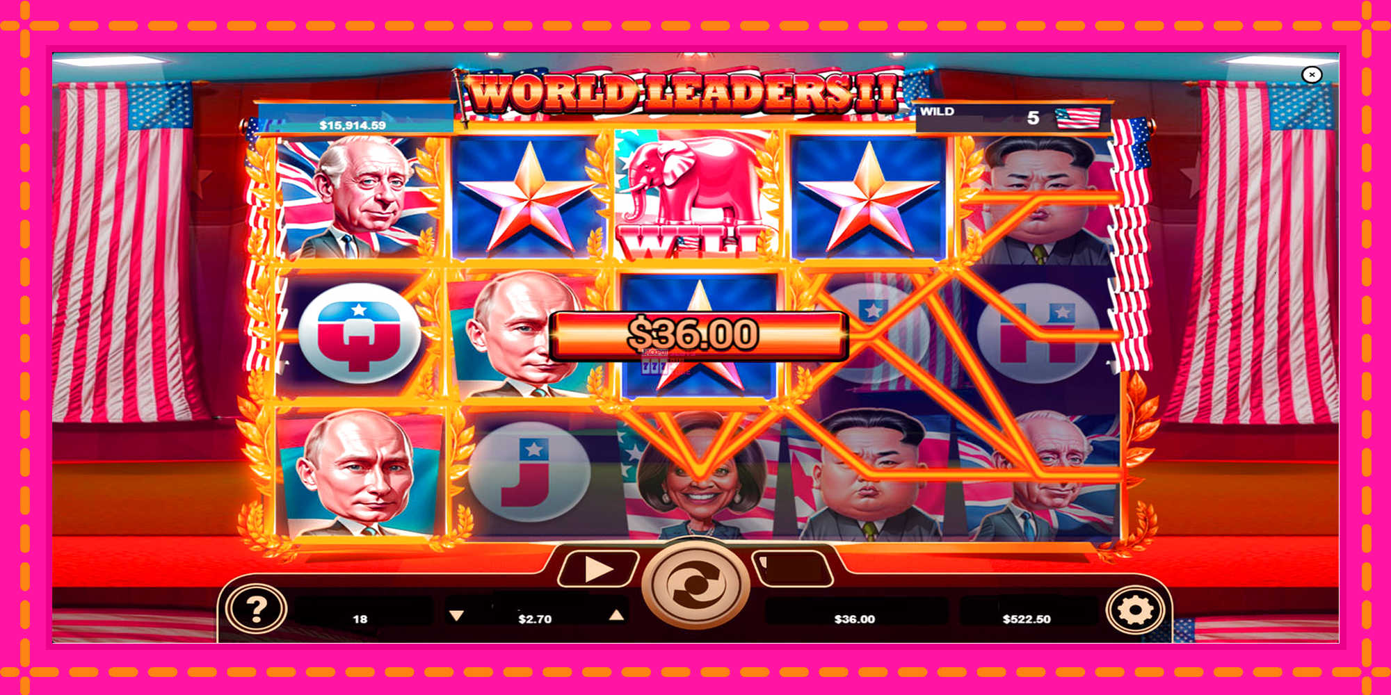 Slot machine World Leaders II gratuitamente, immagine 2