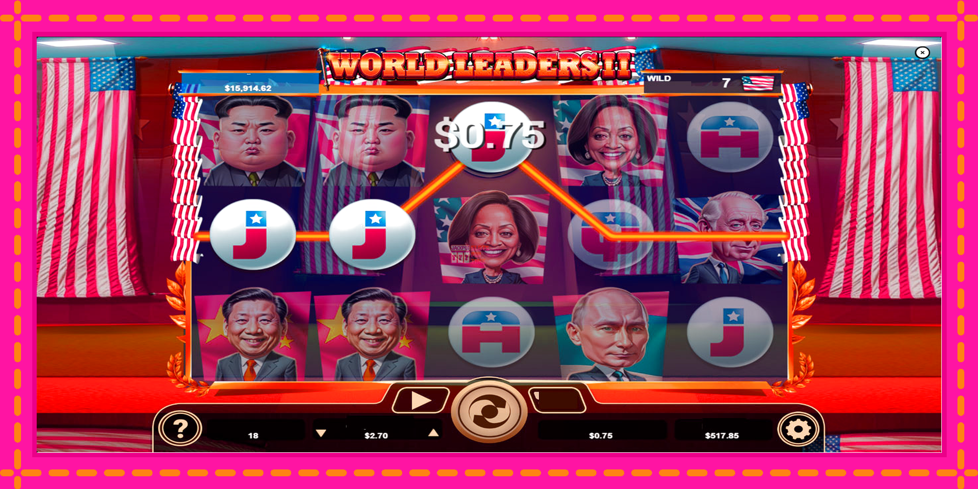 Slot machine World Leaders II gratuitamente, immagine 3