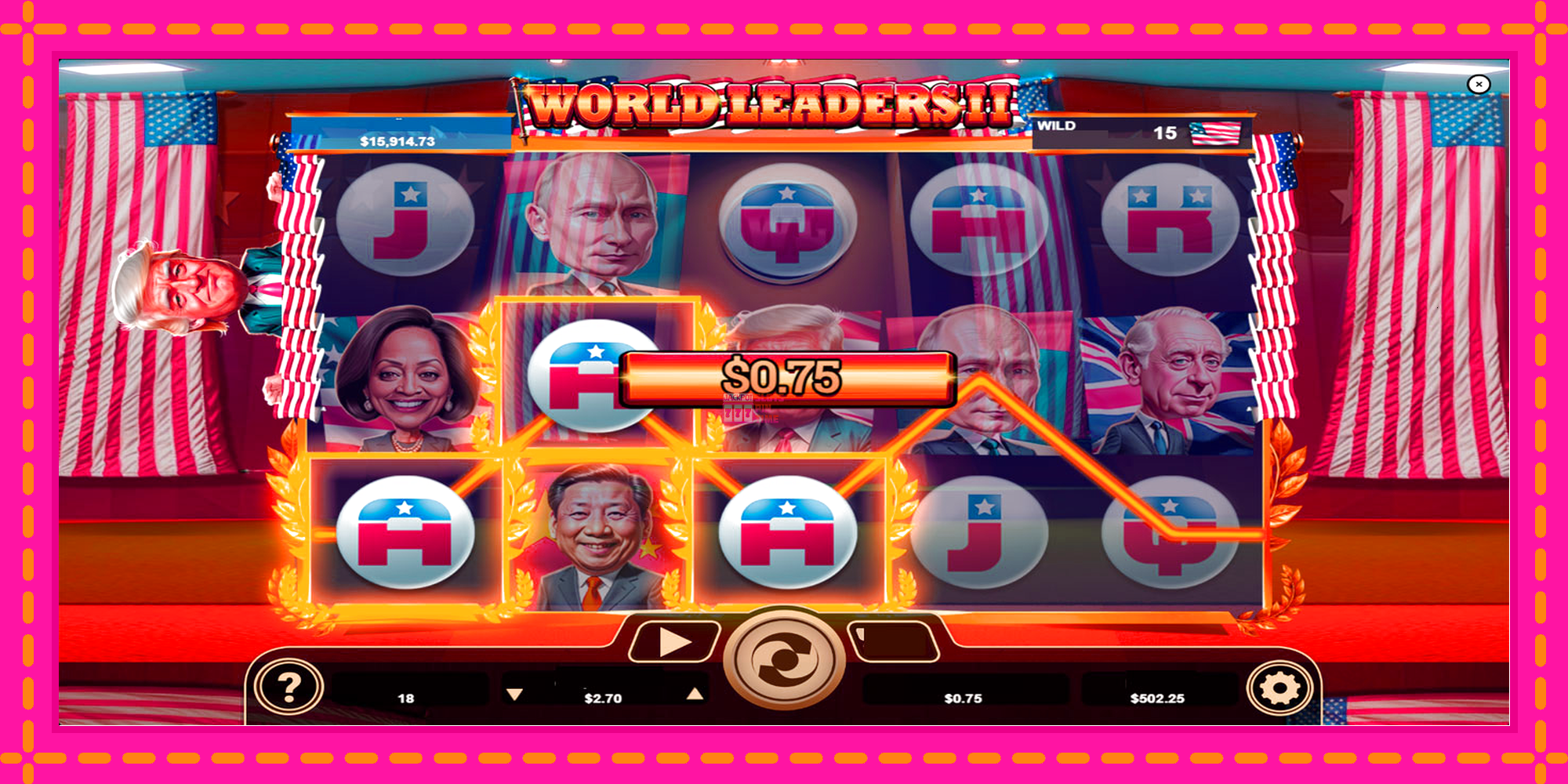 Slot machine World Leaders II gratuitamente, immagine 6