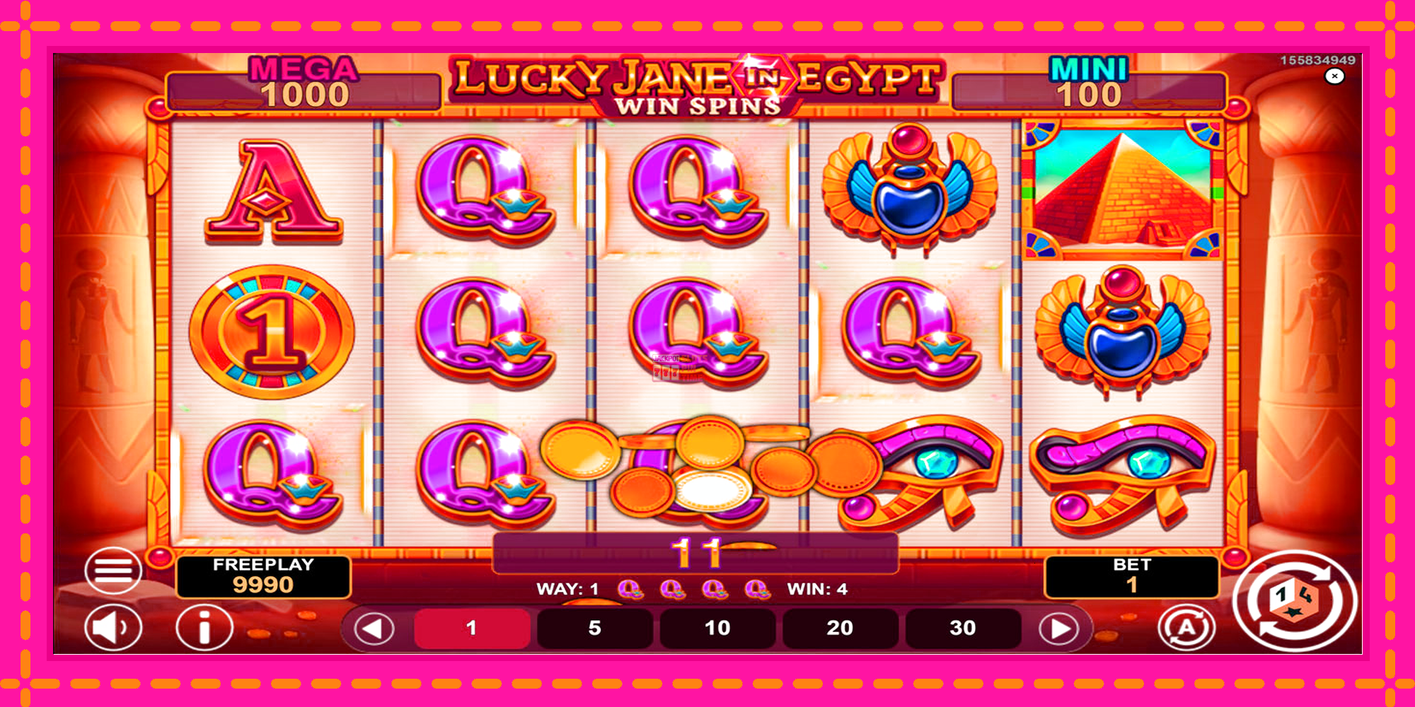 Slot machine Lucky Jane in Egypt Win Spins gratuitamente, immagine 3