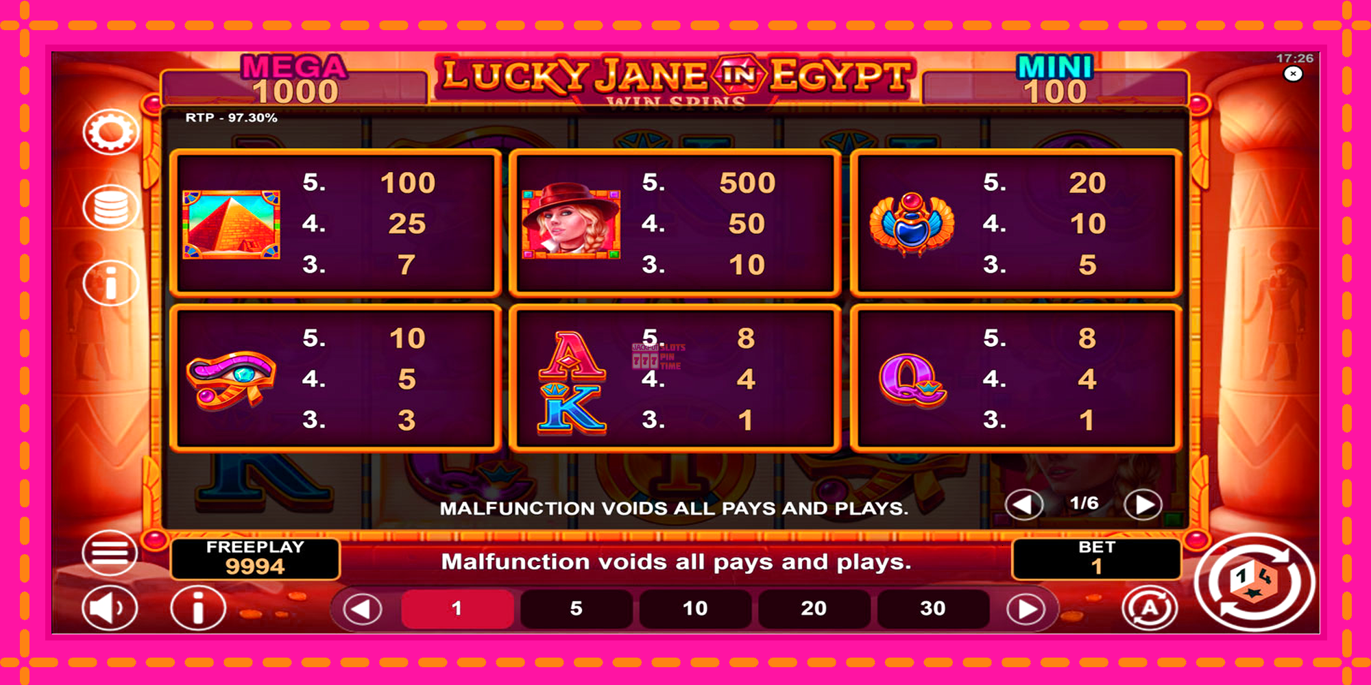 Slot machine Lucky Jane in Egypt Win Spins gratuitamente, immagine 6