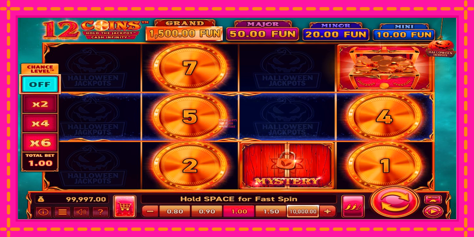 Slot machine 12 Coins Grand Gold Edition Halloween Jackpots gratuitamente, immagine 2