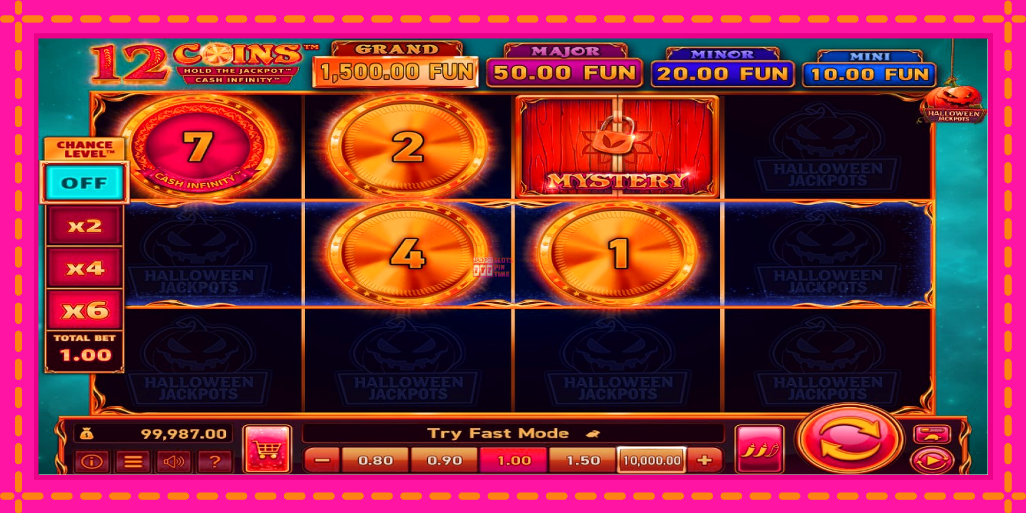 Slot machine 12 Coins Grand Gold Edition Halloween Jackpots gratuitamente, immagine 3