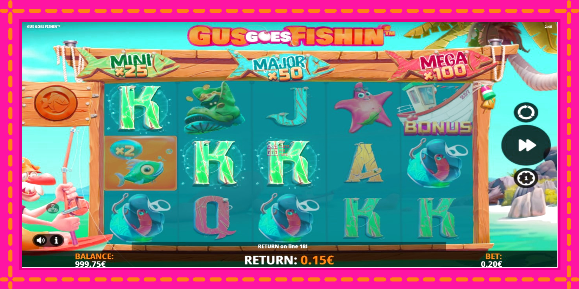 Slot machine Gus Goes Fishin gratuitamente, immagine 3