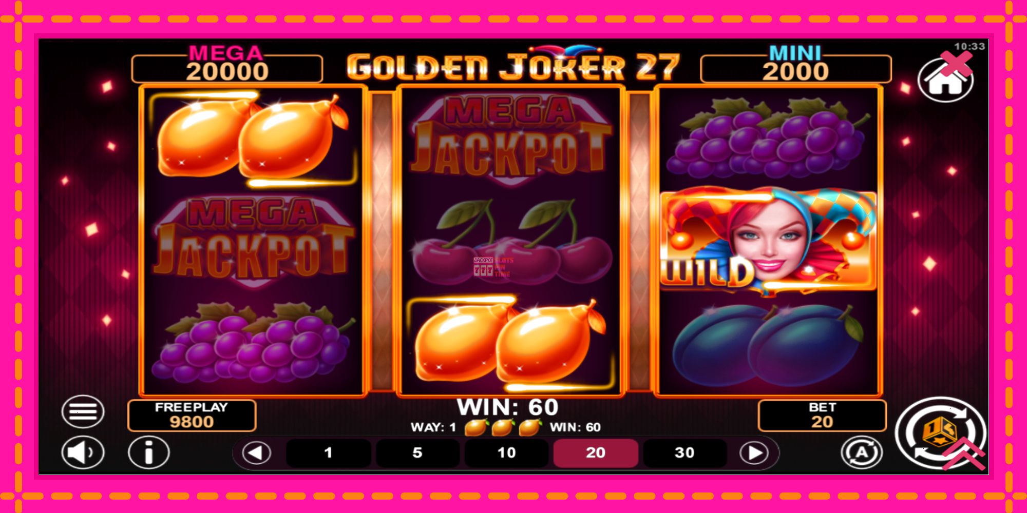 Slot machine Golden Joker 27 Hold & Win gratuitamente, immagine 3