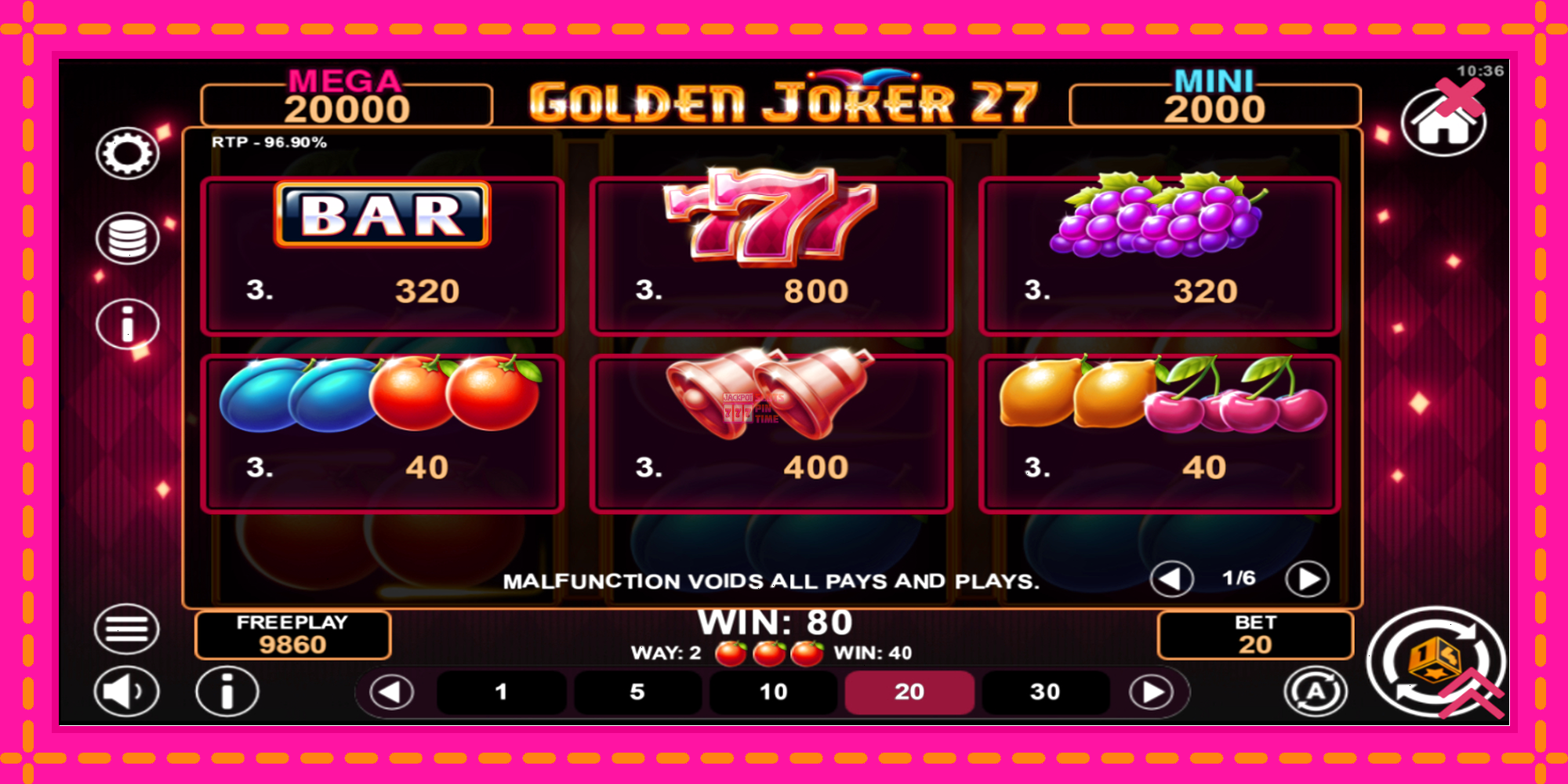 Slot machine Golden Joker 27 Hold & Win gratuitamente, immagine 5