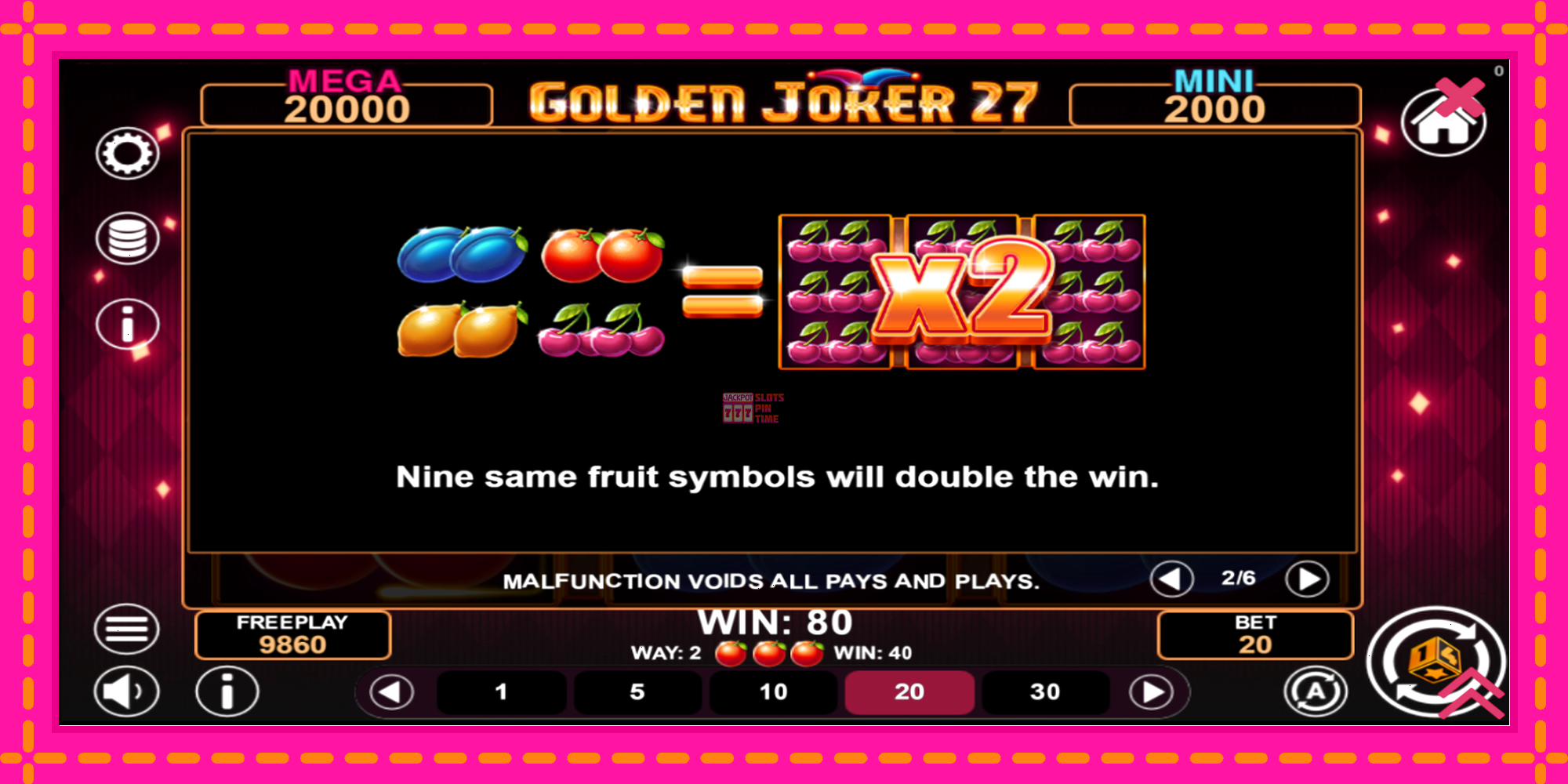 Slot machine Golden Joker 27 Hold & Win gratuitamente, immagine 6