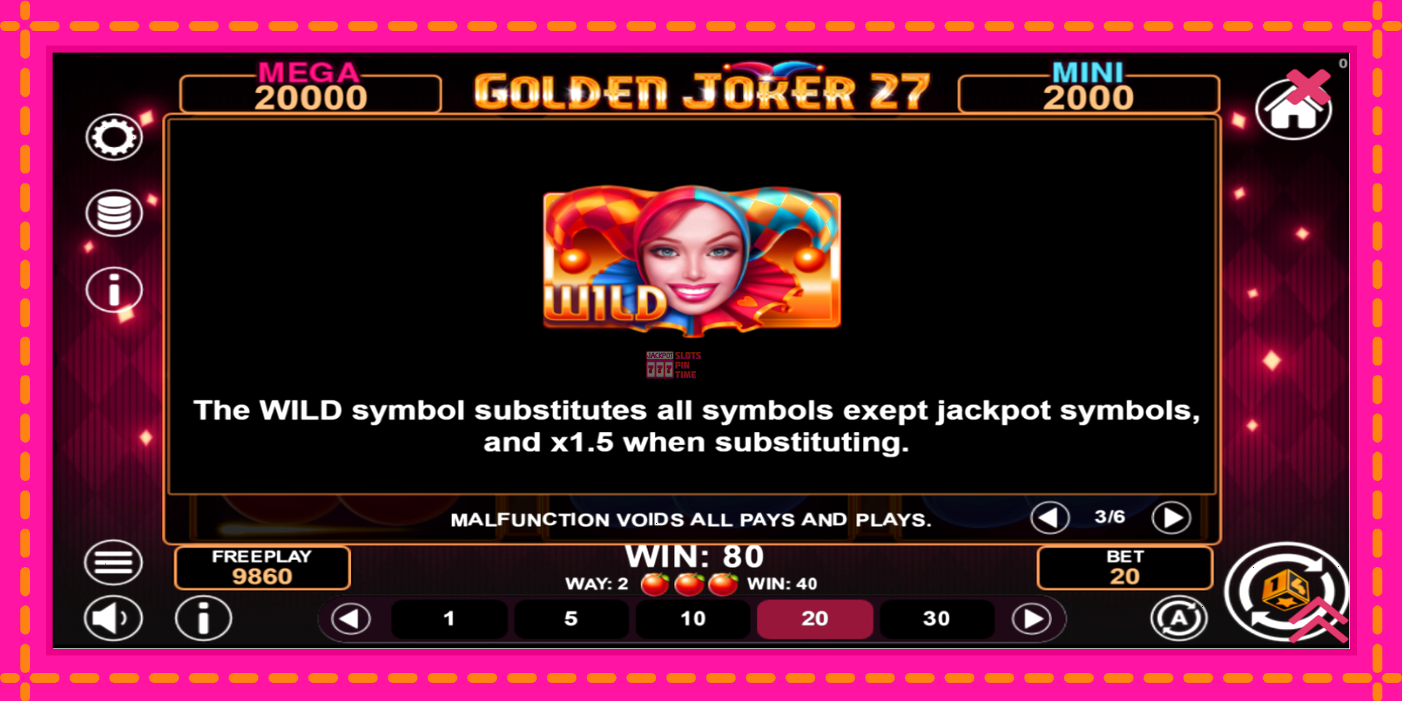 Slot machine Golden Joker 27 Hold & Win gratuitamente, immagine 7