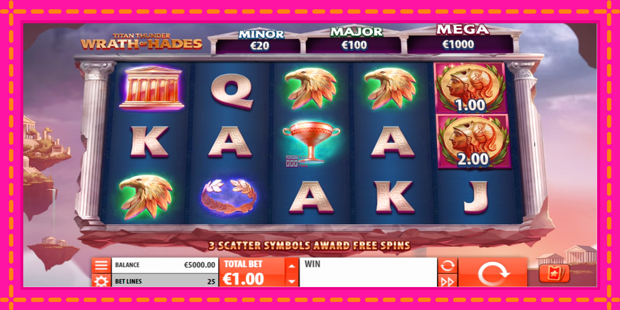 Slot machine Titan Thunder Wrath of Hades gratuitamente, immagine 1