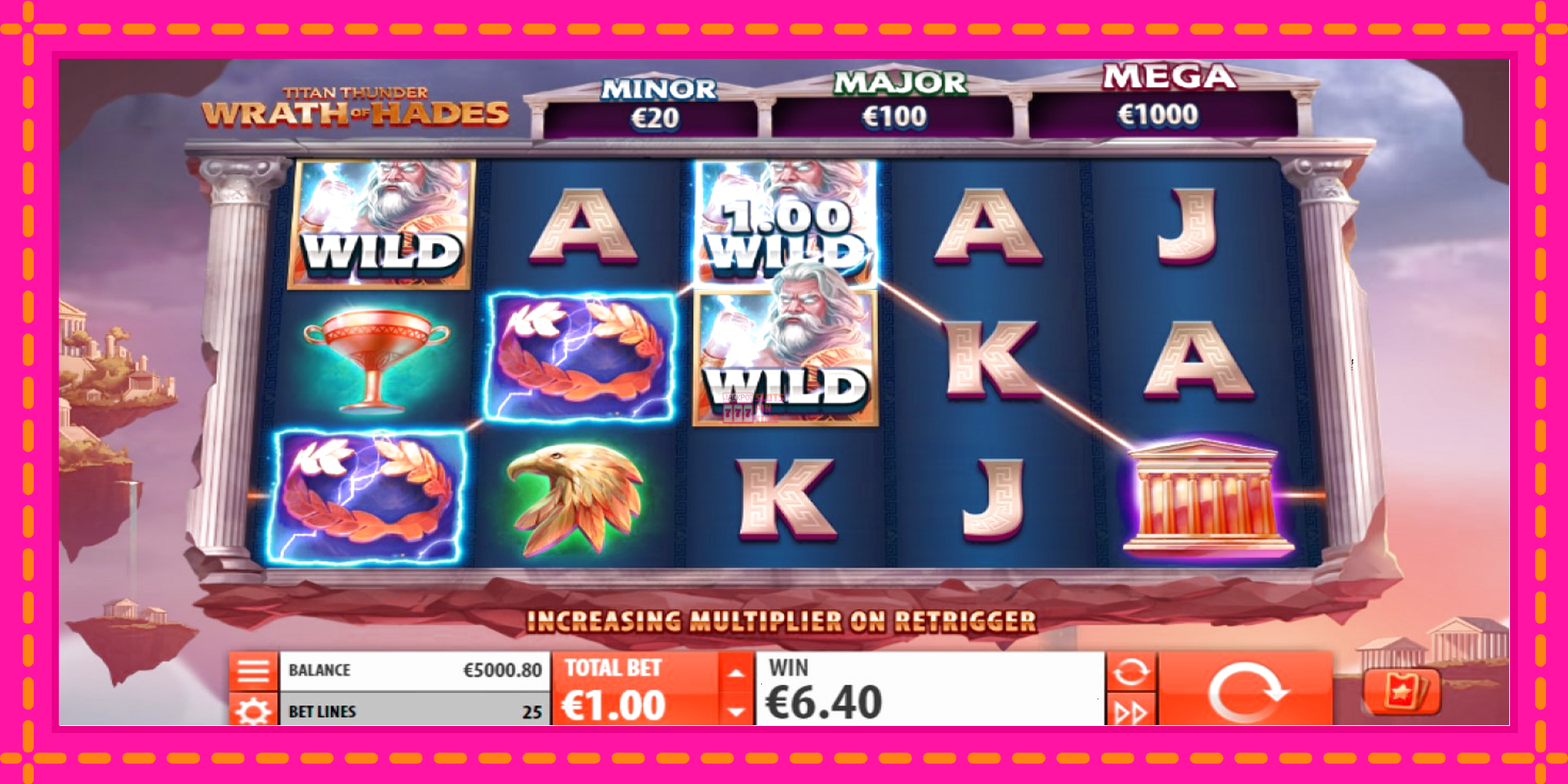 Slot machine Titan Thunder Wrath of Hades gratuitamente, immagine 3