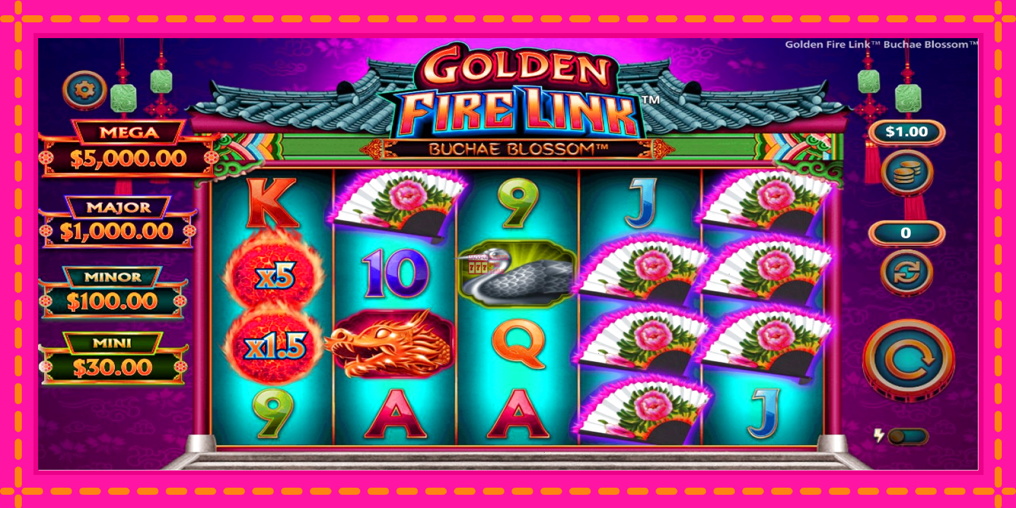 Slot machine Golden Fire Link Buchae Blossom gratuitamente, immagine 2