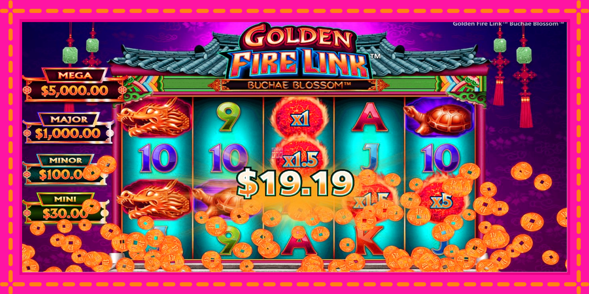 Slot machine Golden Fire Link Buchae Blossom gratuitamente, immagine 4