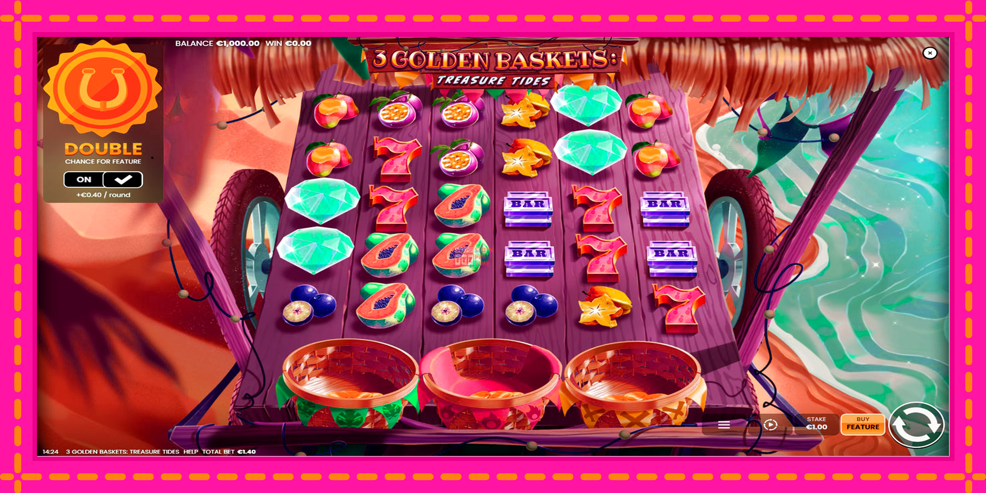 Slot machine 3 Golden Baskets: Treasure Tides gratuitamente, immagine 1