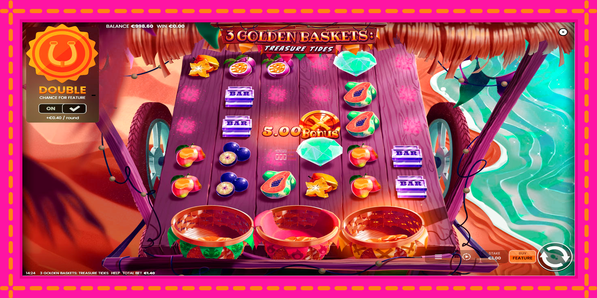 Slot machine 3 Golden Baskets: Treasure Tides gratuitamente, immagine 2