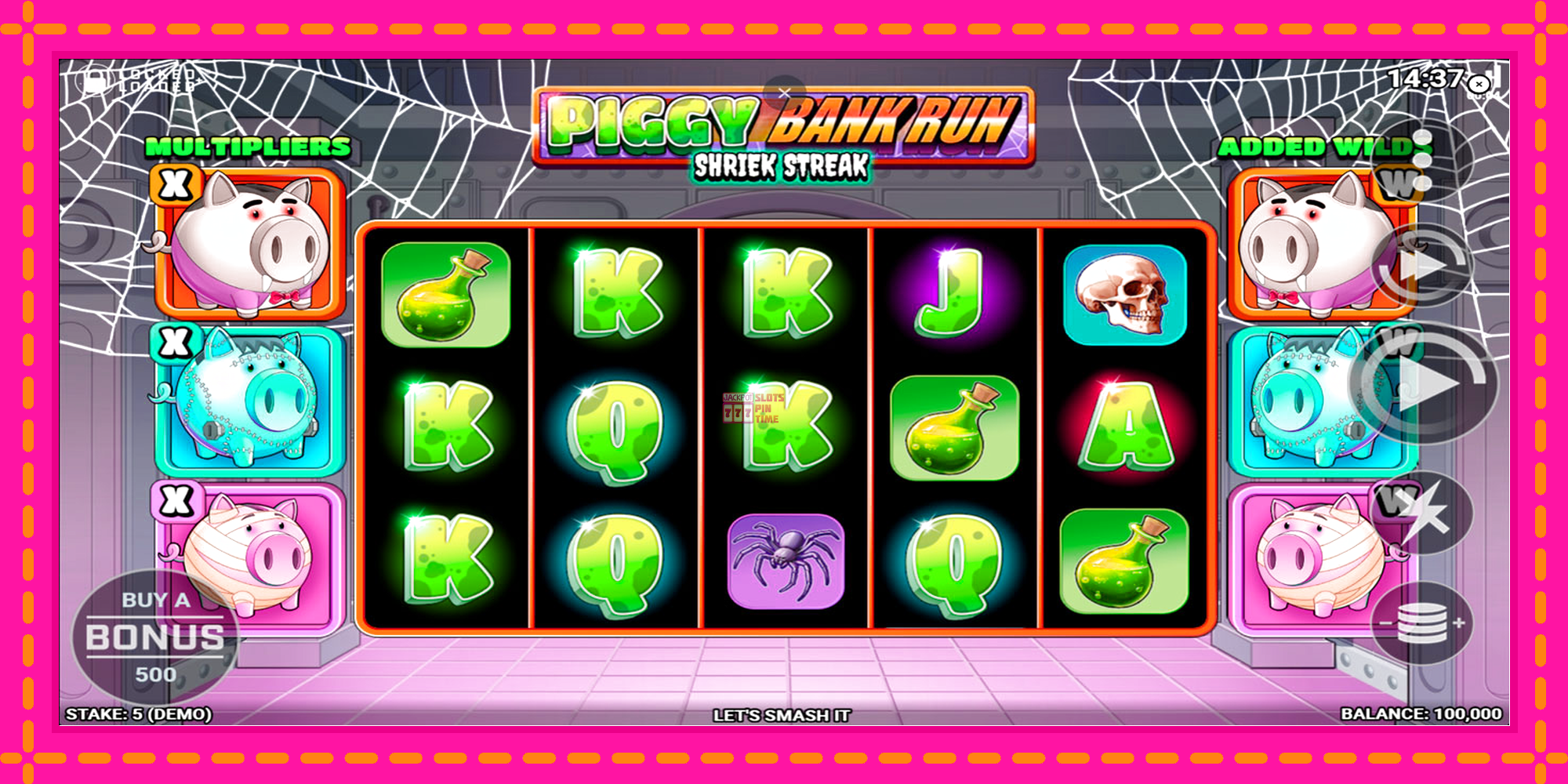 Slot machine Piggy Bank Run - Shriek Streak gratuitamente, immagine 1