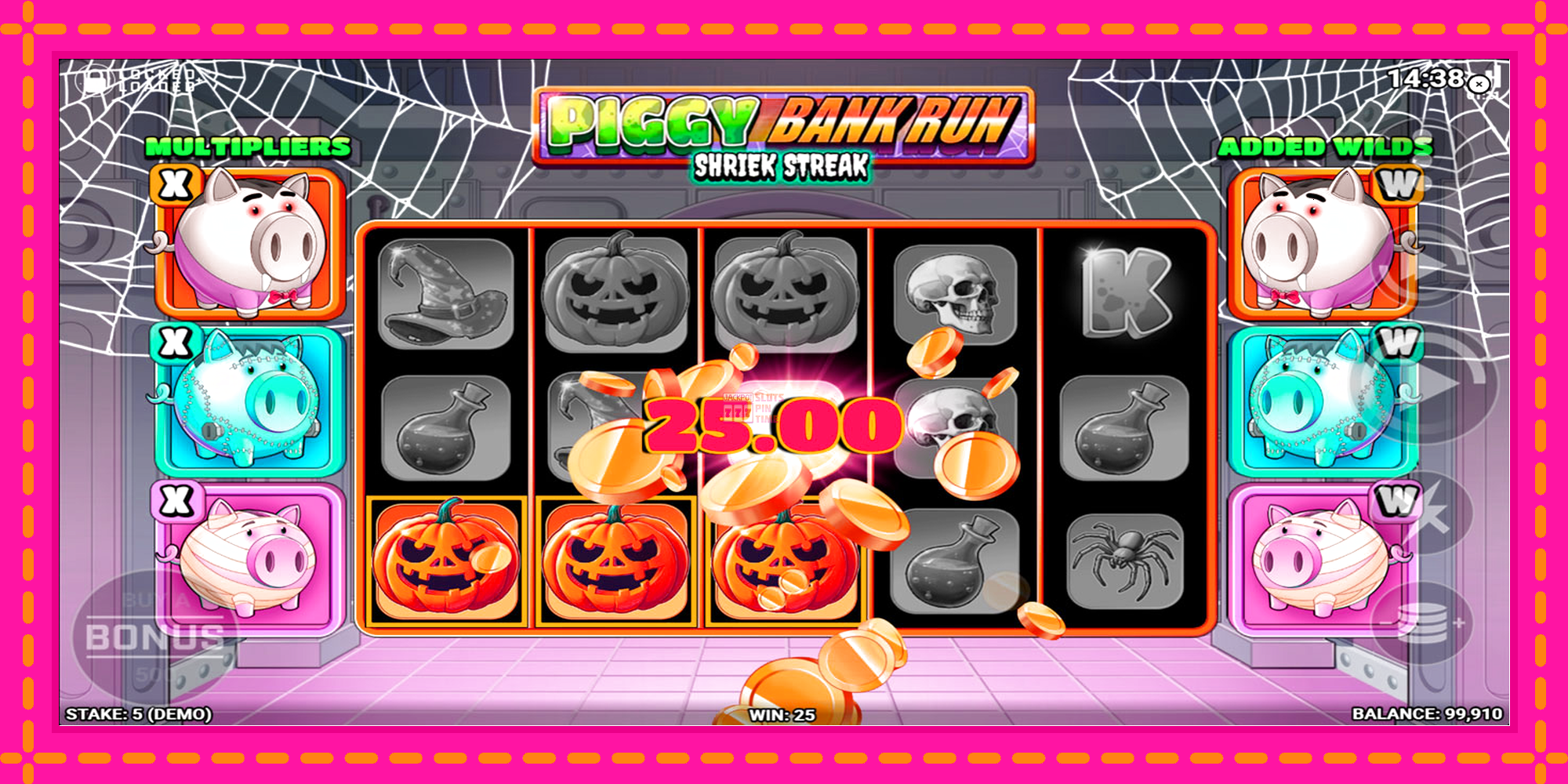 Slot machine Piggy Bank Run - Shriek Streak gratuitamente, immagine 2