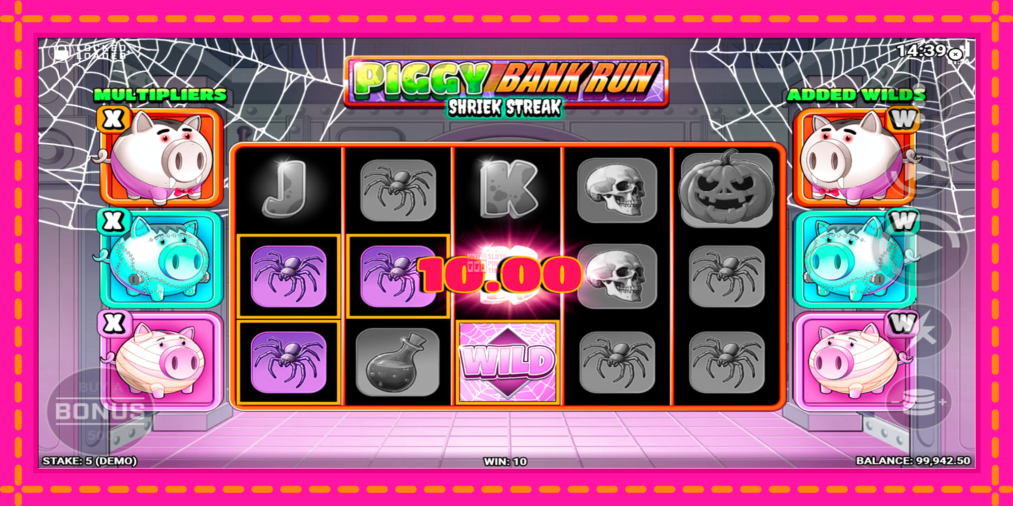 Slot machine Piggy Bank Run - Shriek Streak gratuitamente, immagine 4