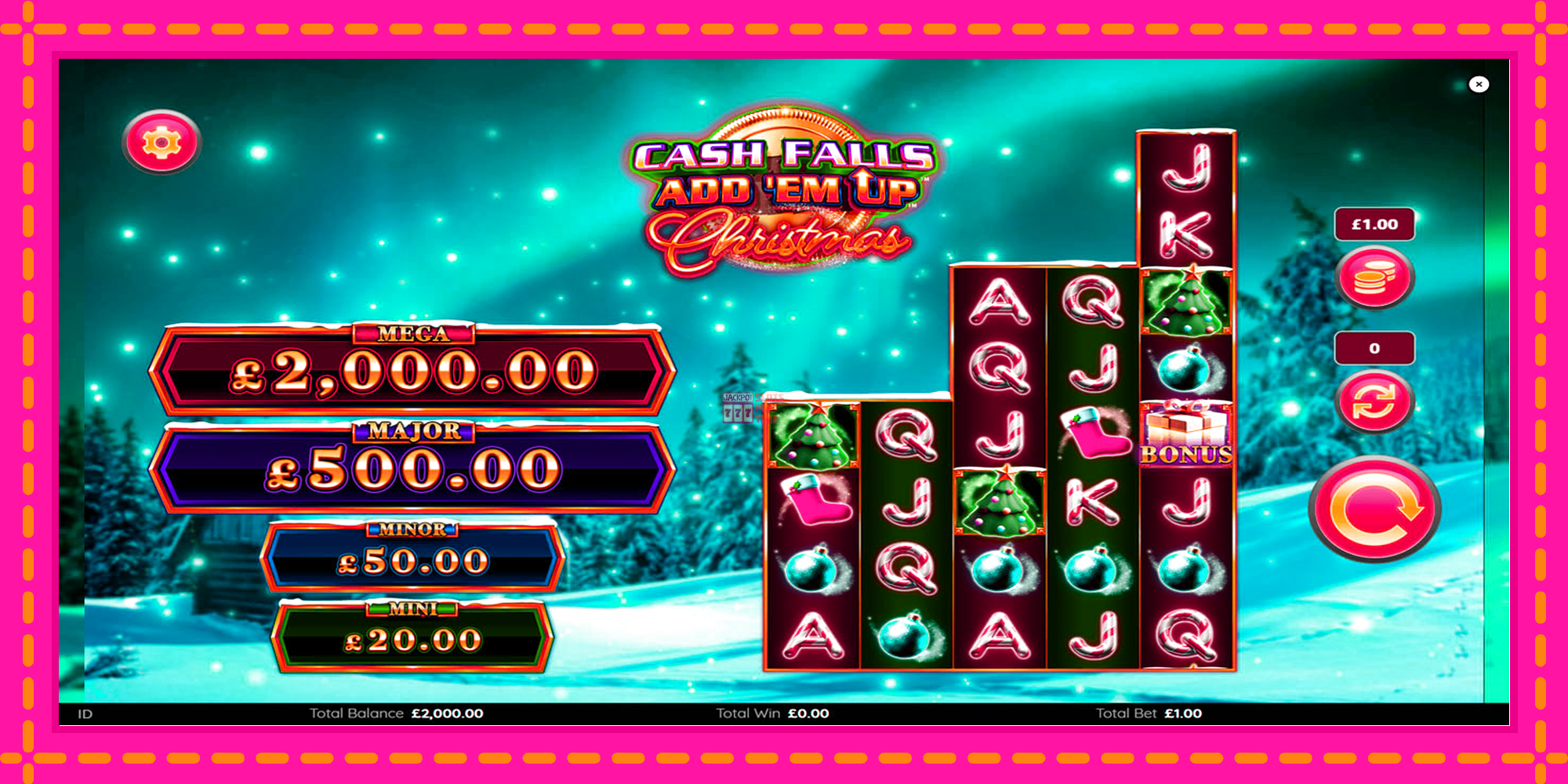 Slot machine Cash Falls: Add Em Up Christmas gratuitamente, immagine 1