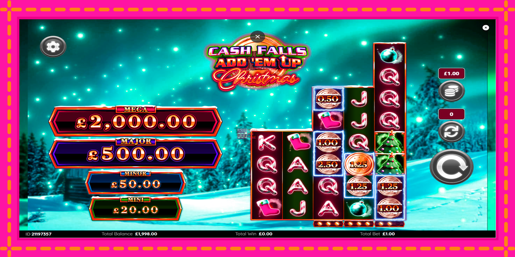 Slot machine Cash Falls: Add Em Up Christmas gratuitamente, immagine 3