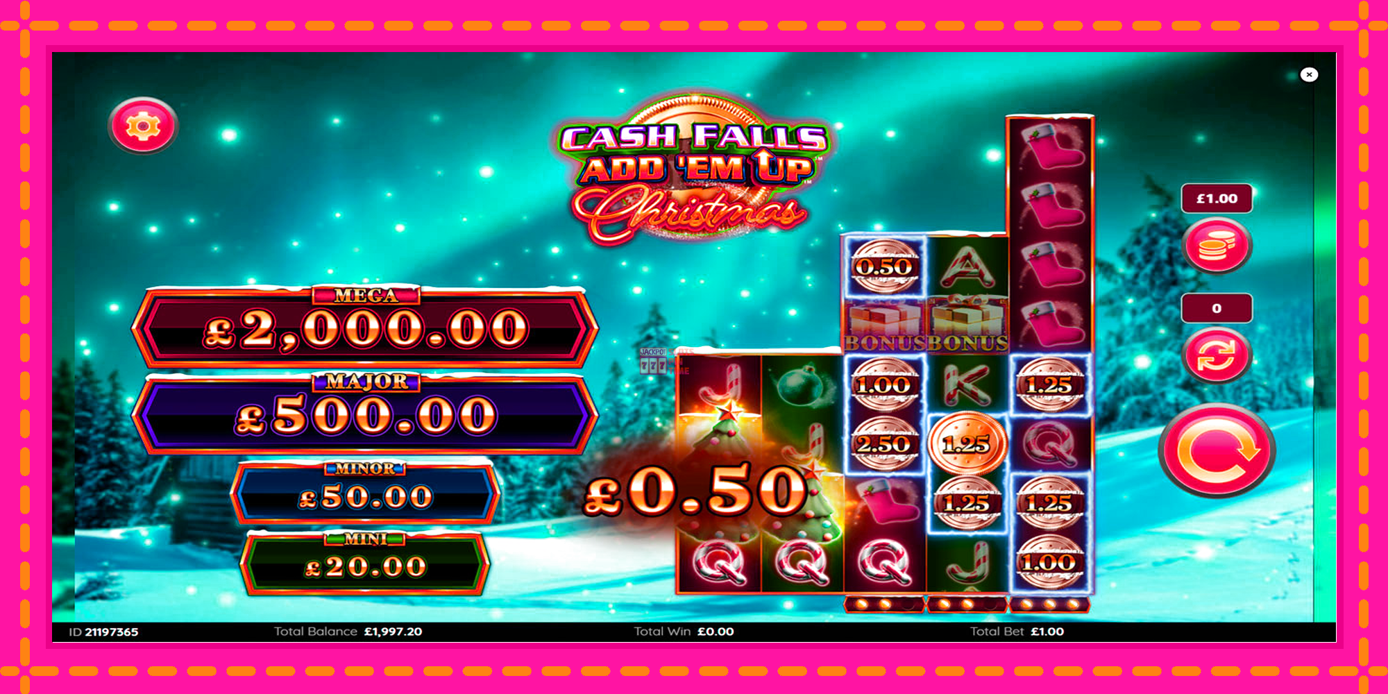 Slot machine Cash Falls: Add Em Up Christmas gratuitamente, immagine 4