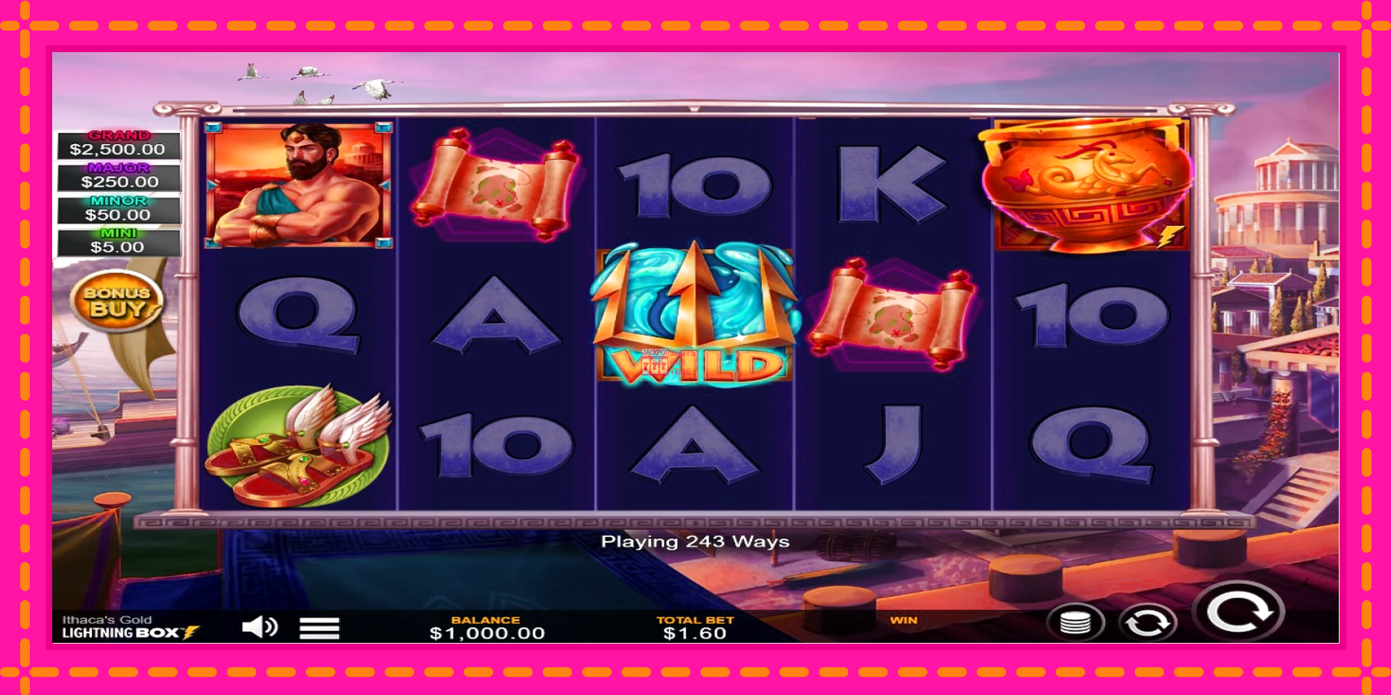 Slot machine Ithacas Gold gratuitamente, immagine 1