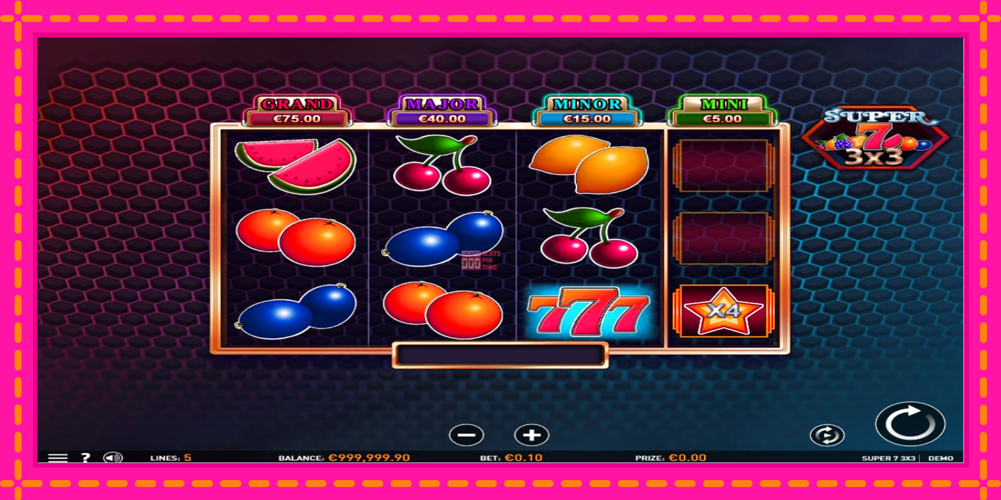 Slot machine Super 7 3x3 gratuitamente, immagine 2