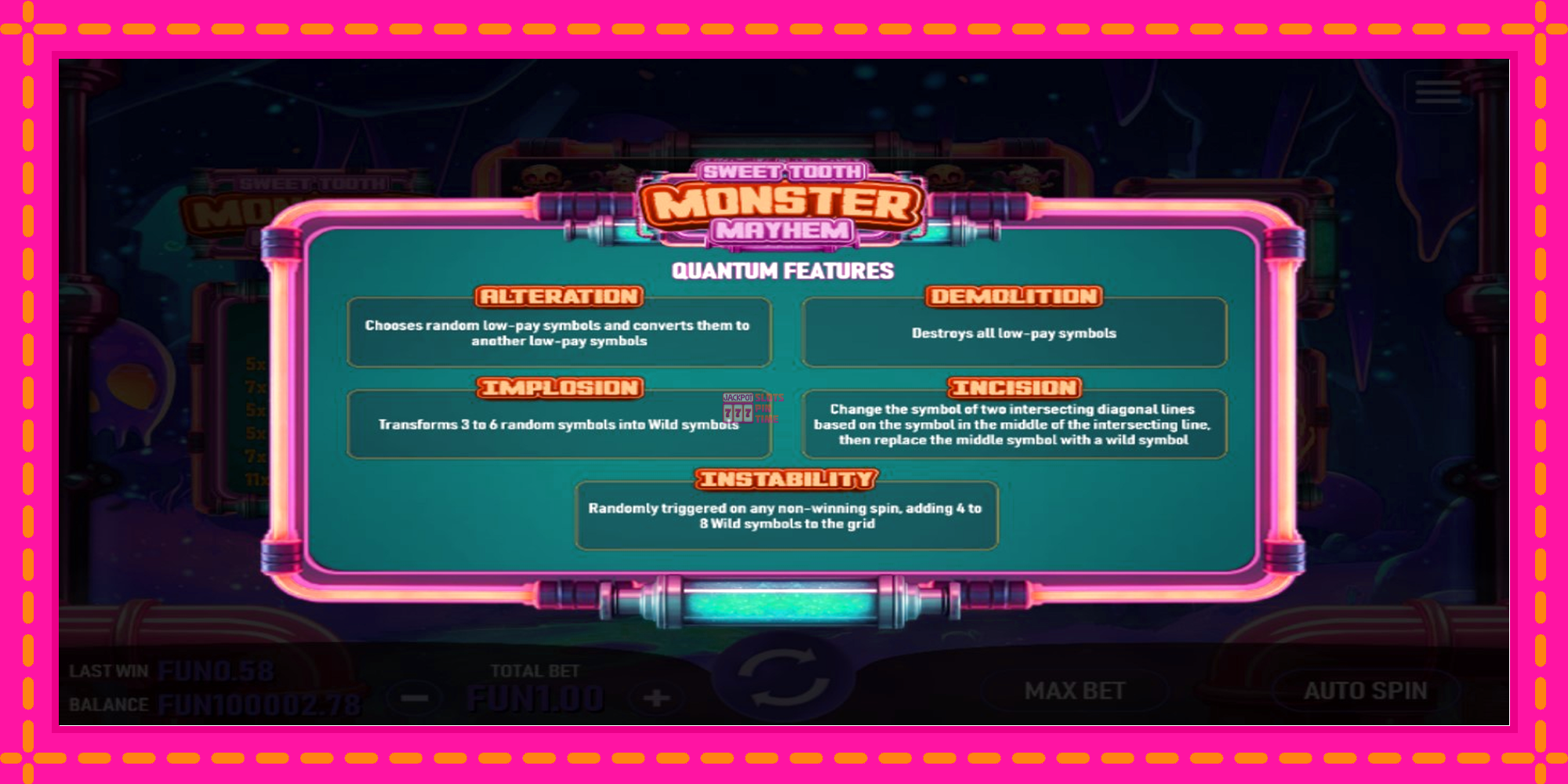 Slot machine Sweet Tooth Monster Mayhem gratuitamente, immagine 5