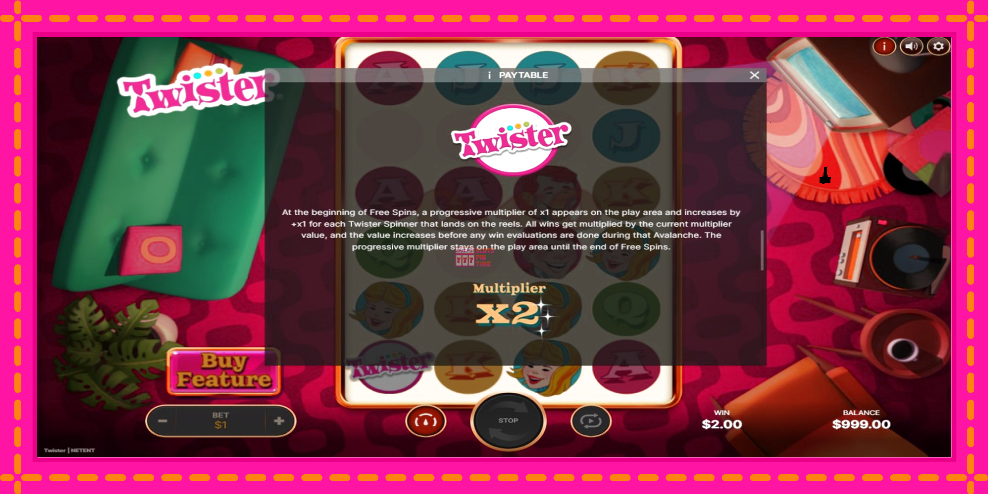 Slot machine Twister gratuitamente, immagine 5