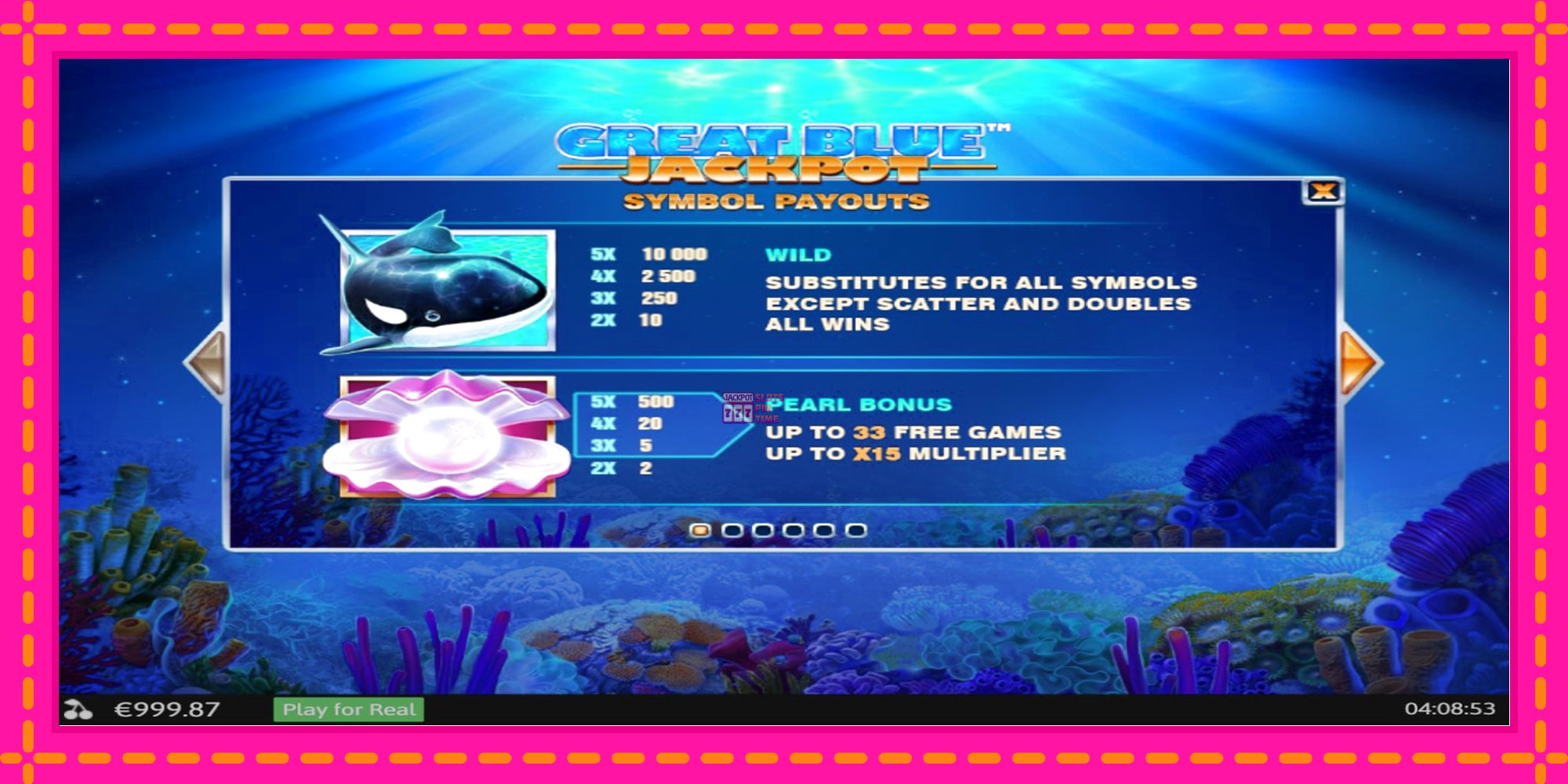 Slot machine Great Blue Jackpot gratuitamente, immagine 4