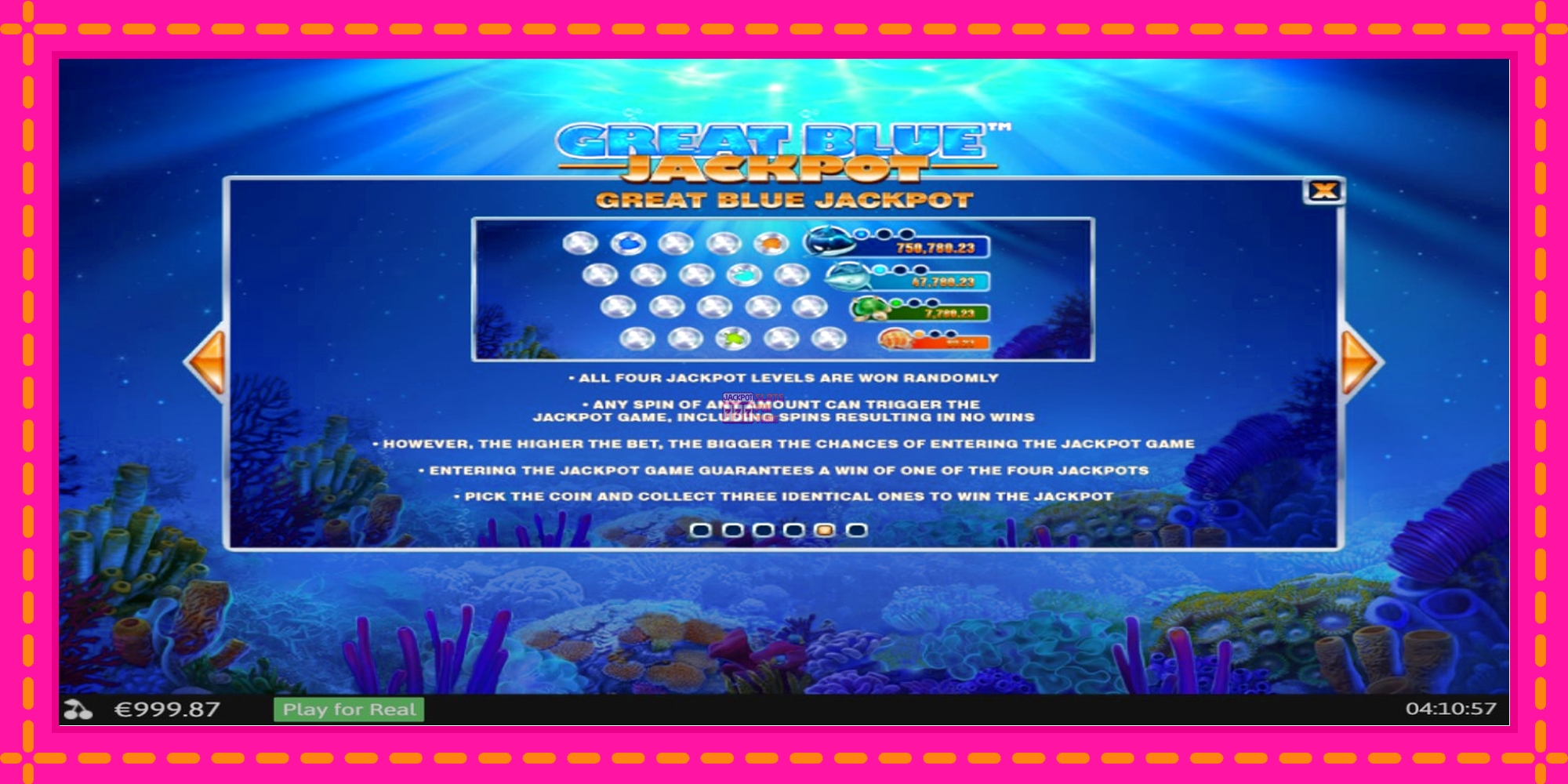 Slot machine Great Blue Jackpot gratuitamente, immagine 7