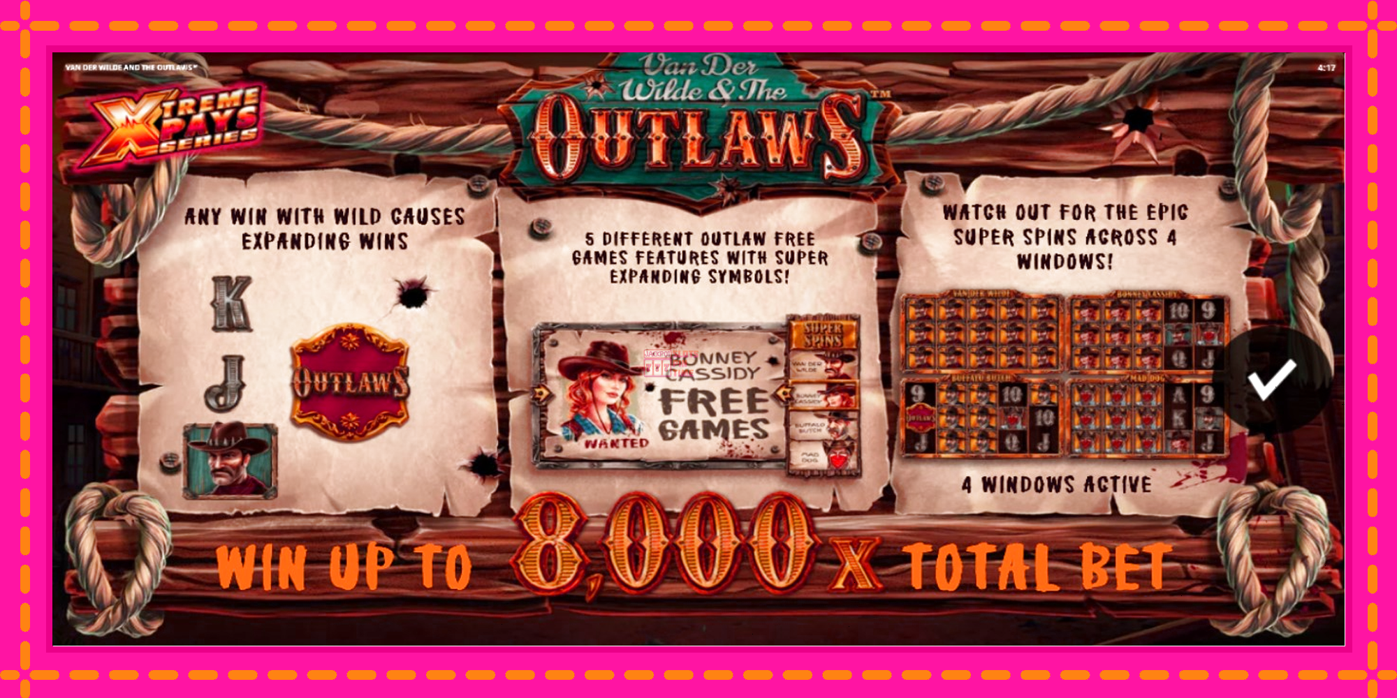 Slot machine Van der Wilde and The Outlaws gratuitamente, immagine 1