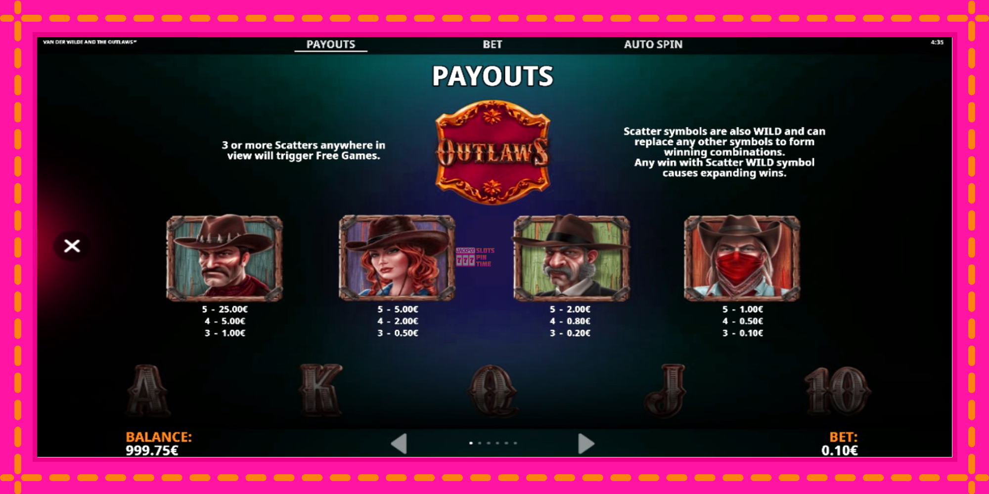 Slot machine Van der Wilde and The Outlaws gratuitamente, immagine 4