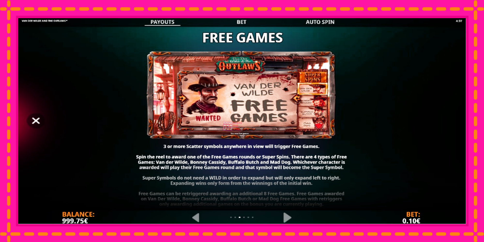 Slot machine Van der Wilde and The Outlaws gratuitamente, immagine 6