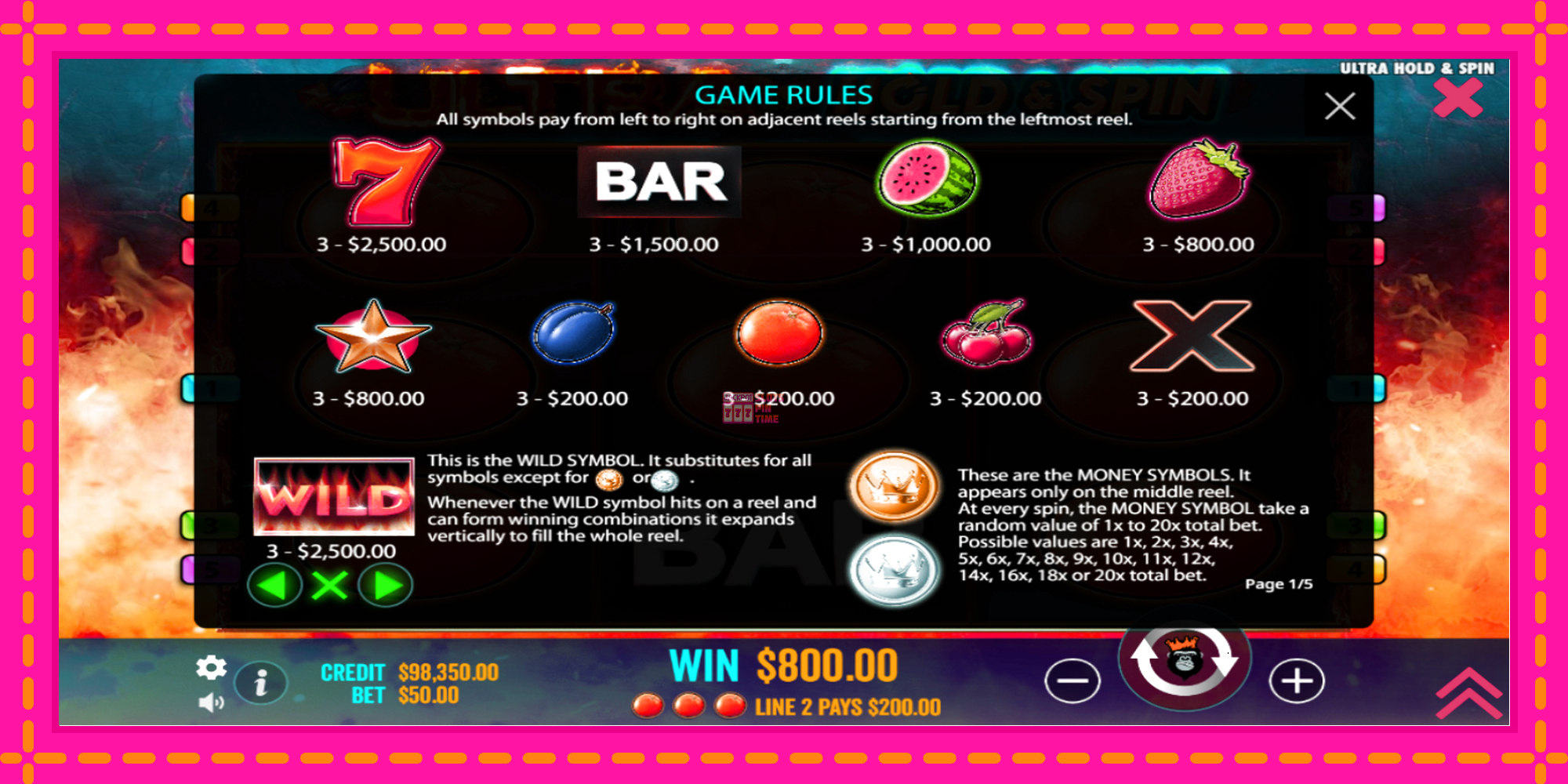 Slot machine Ultra Hold & Spin gratuitamente, immagine 5