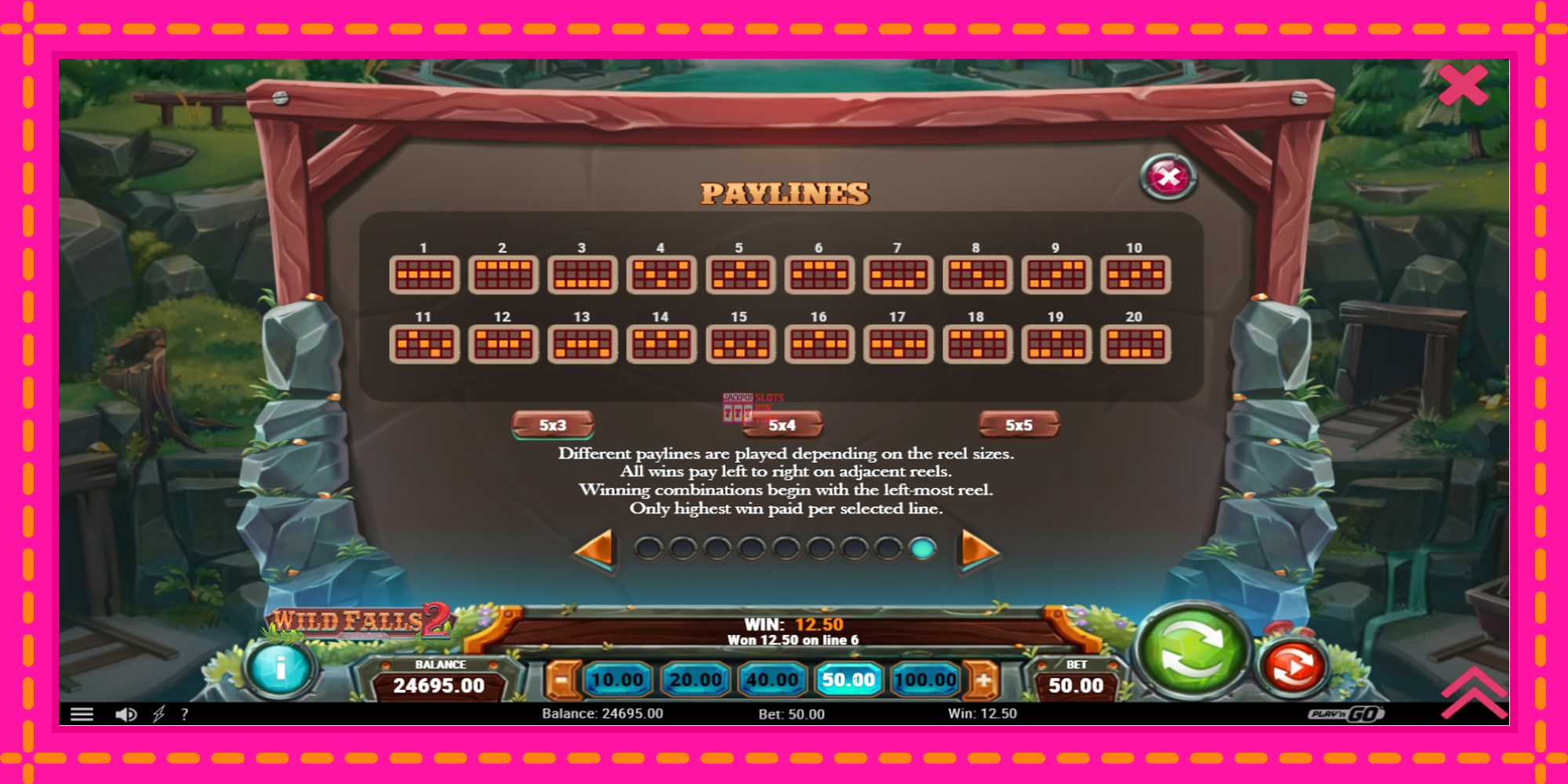 Slot machine Wild Falls 2 gratuitamente, immagine 7