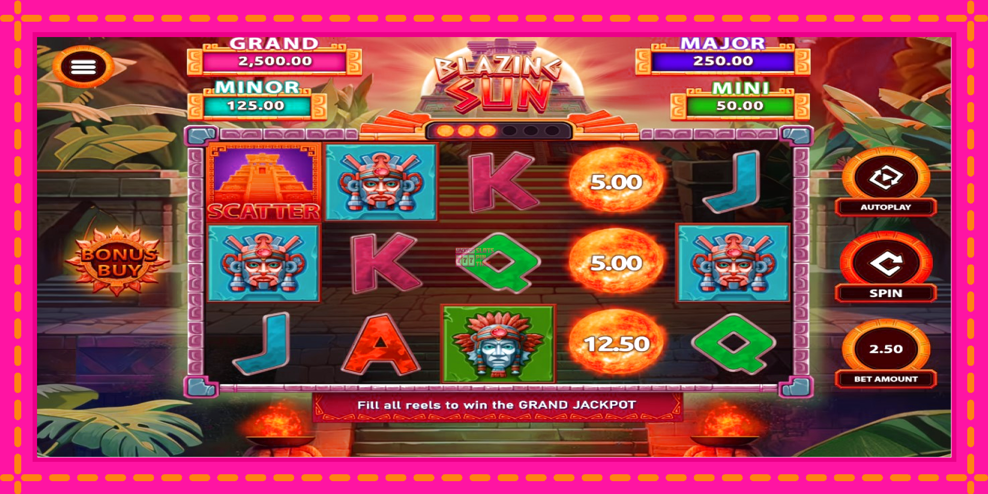 Slot machine Blazing Sun gratuitamente, immagine 2