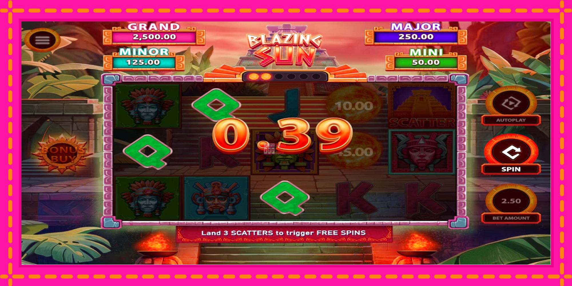 Slot machine Blazing Sun gratuitamente, immagine 3