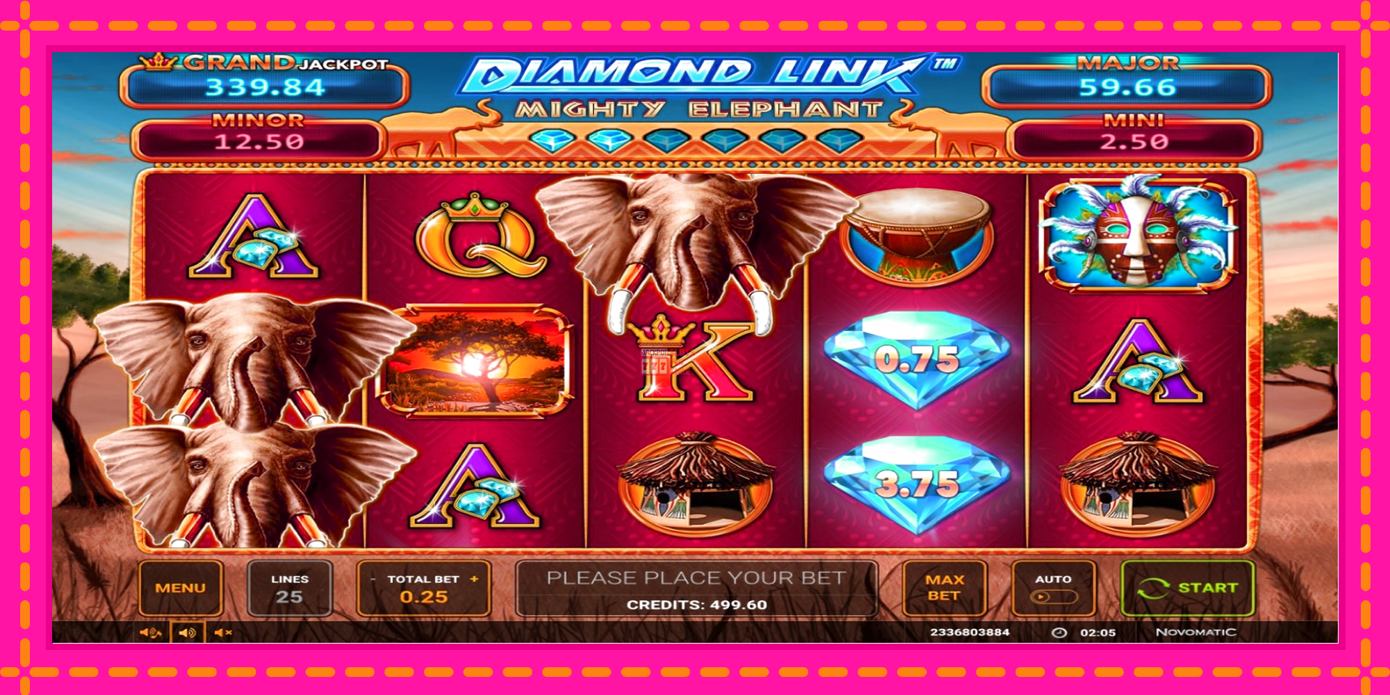 Slot machine Diamond Link: Mighty Elephant gratuitamente, immagine 1