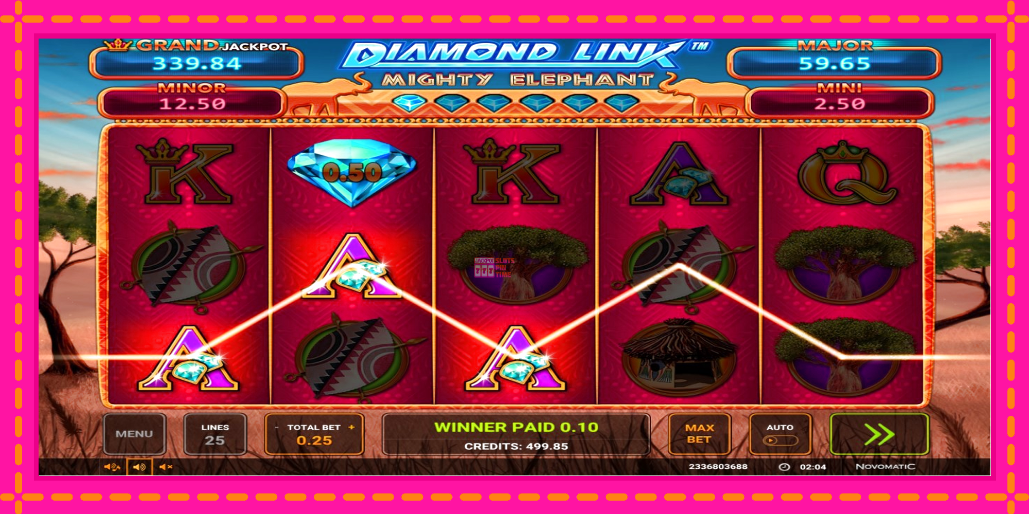 Slot machine Diamond Link: Mighty Elephant gratuitamente, immagine 2