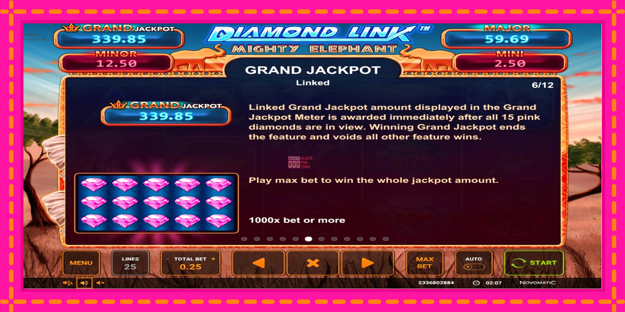 Slot machine Diamond Link: Mighty Elephant gratuitamente, immagine 4