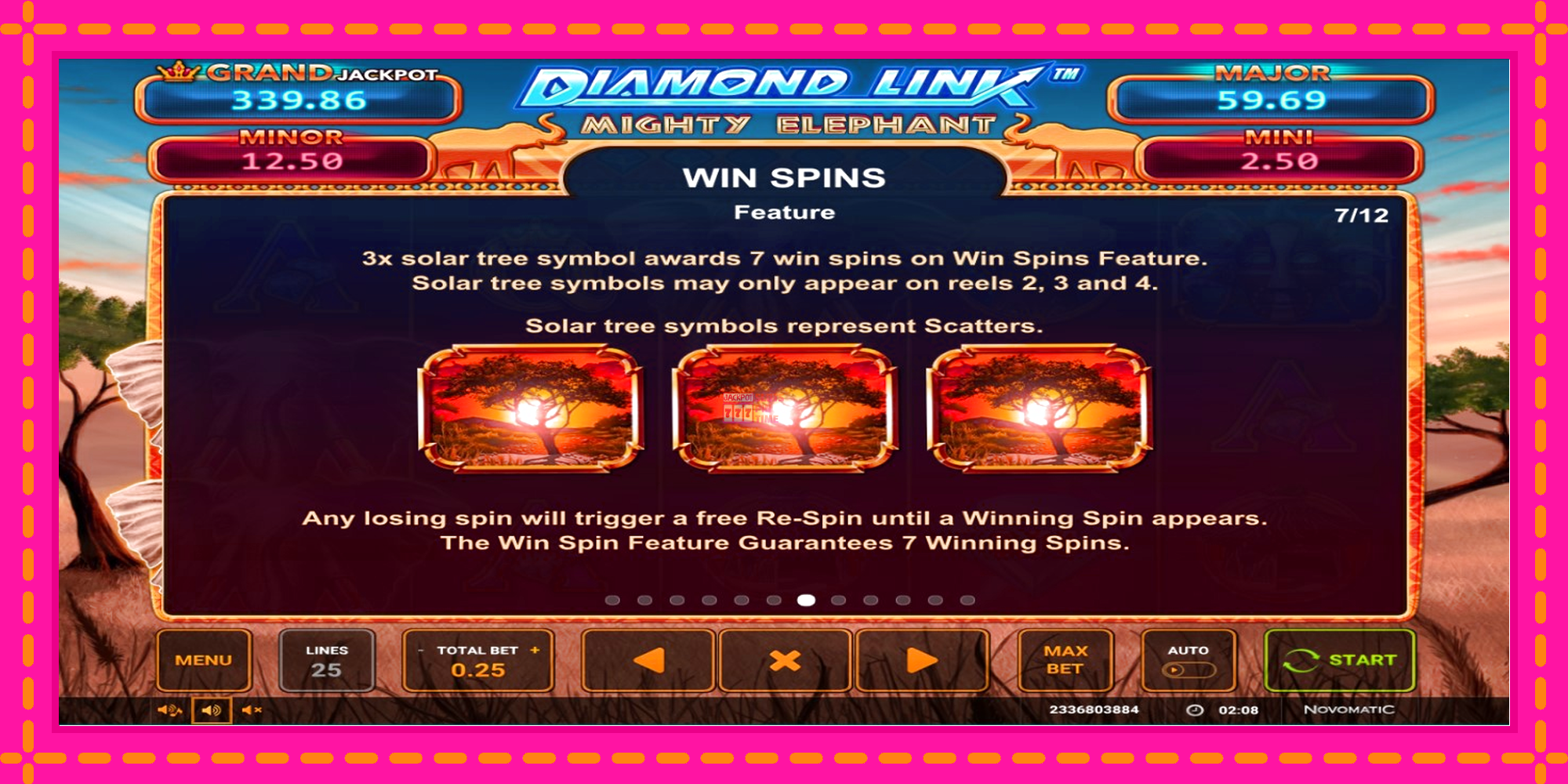 Slot machine Diamond Link: Mighty Elephant gratuitamente, immagine 5