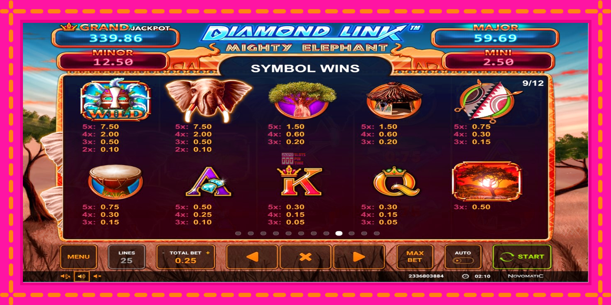 Slot machine Diamond Link: Mighty Elephant gratuitamente, immagine 7